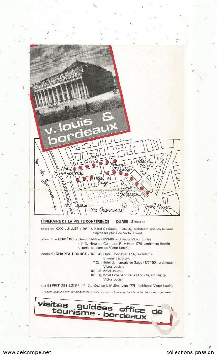 Publicité , VICTOR LOUIS & BORDEAUX ,visite Conférence , 2 Scans , Frais Fr 1.65 E - Advertising