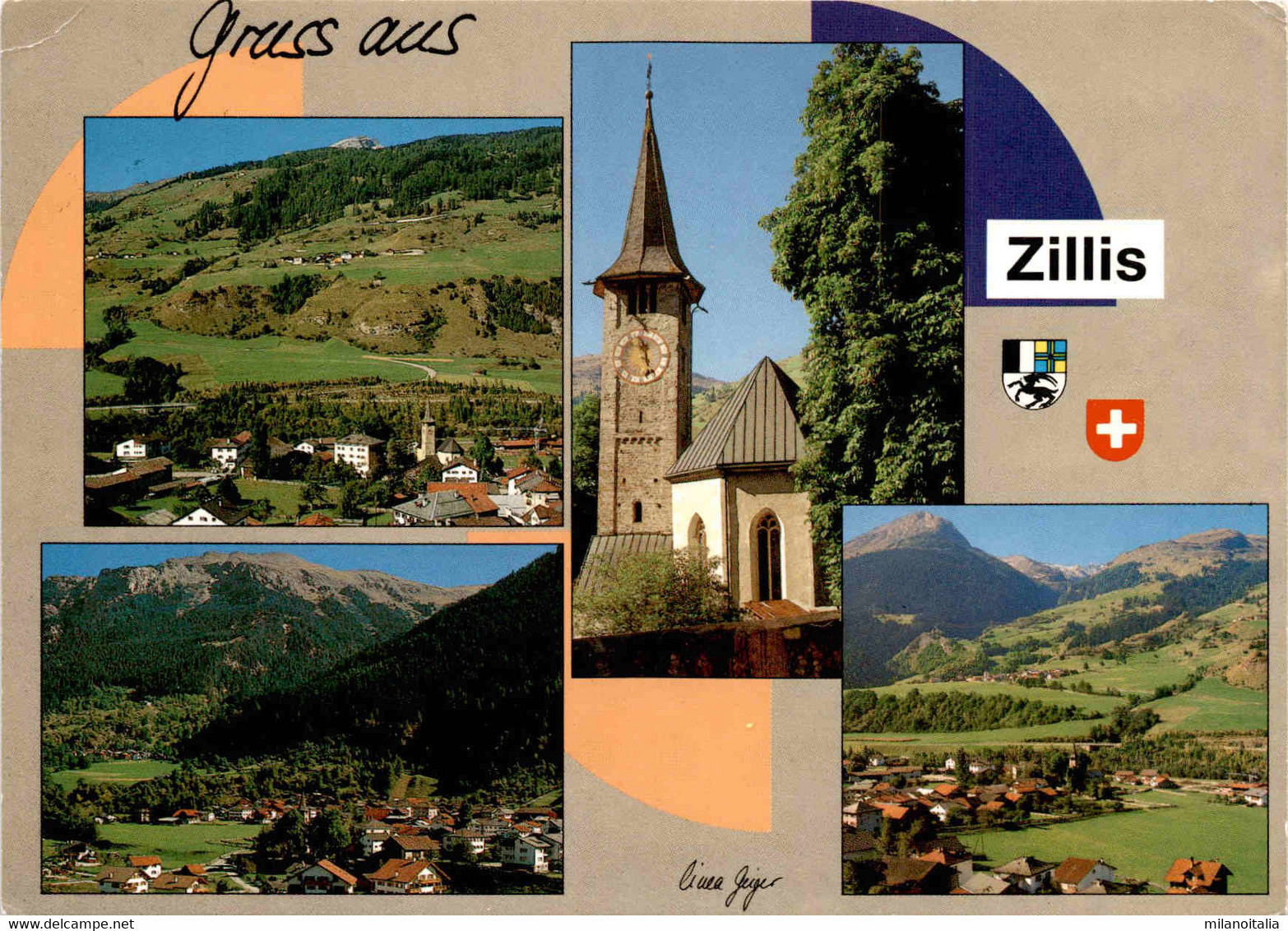 Gruss Aus Zillis - 4 Bilder (4/381) * 17. 6. 1993 - Zillis-Reischen