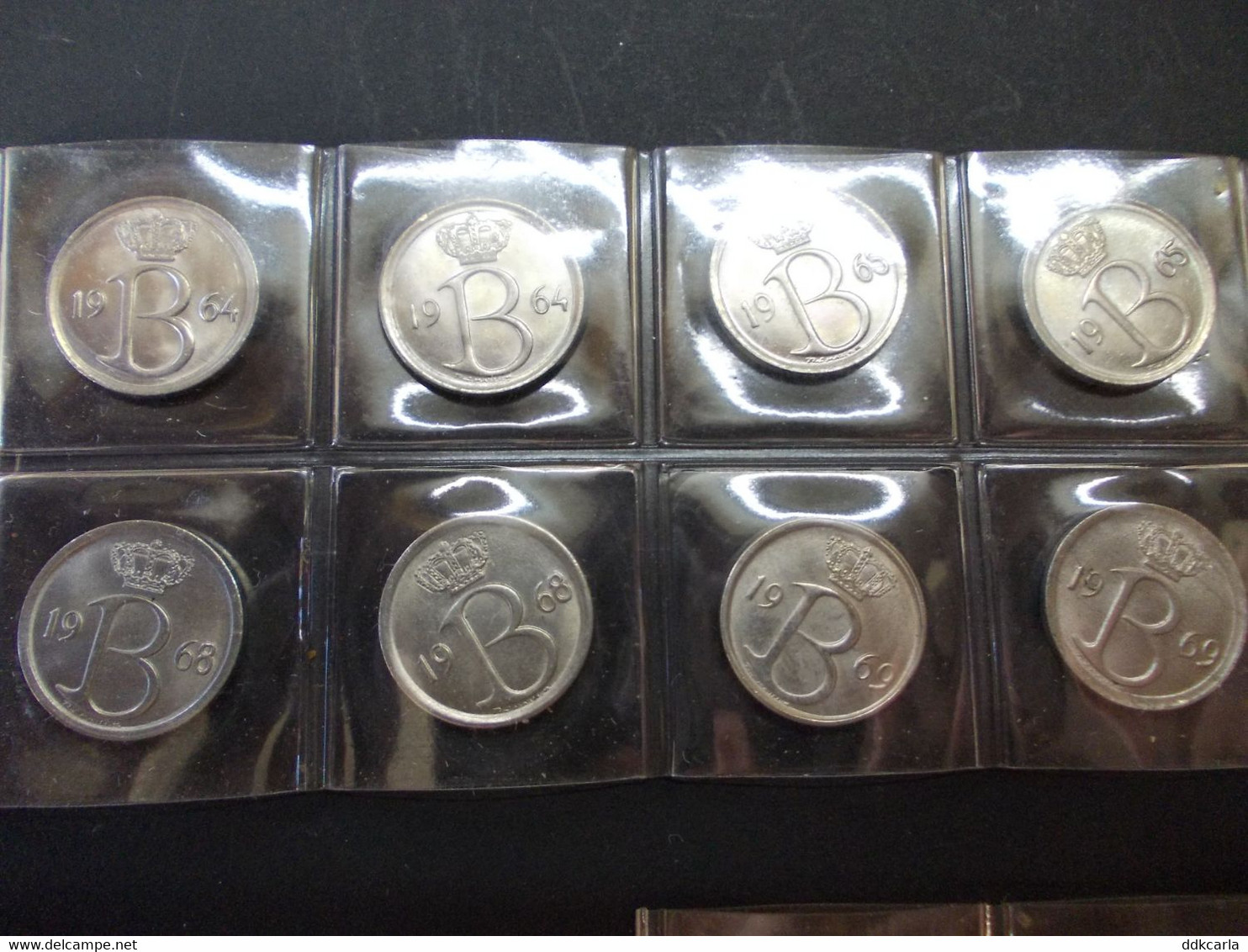 Volledige reeks 25ct 24pcs koper-nikkel type Monogram B 1964-1975