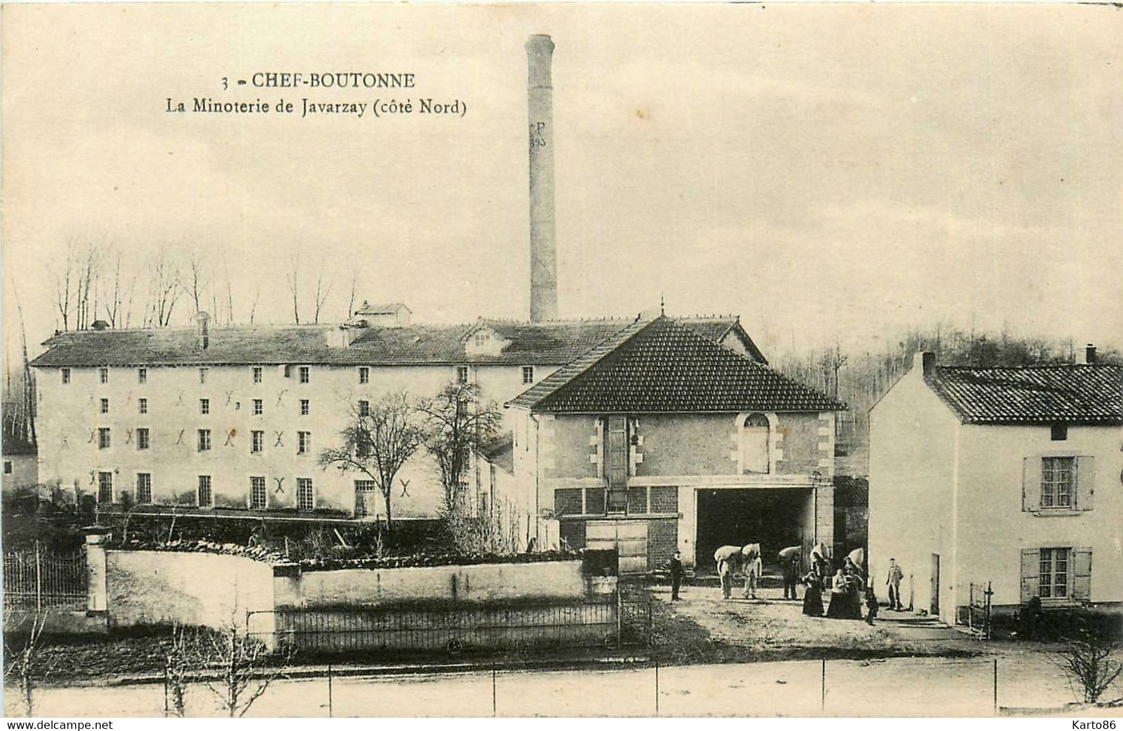 Chef Boutonne * La Minoterie De Javarzay * Usine Industrie Cheminée - Chef Boutonne