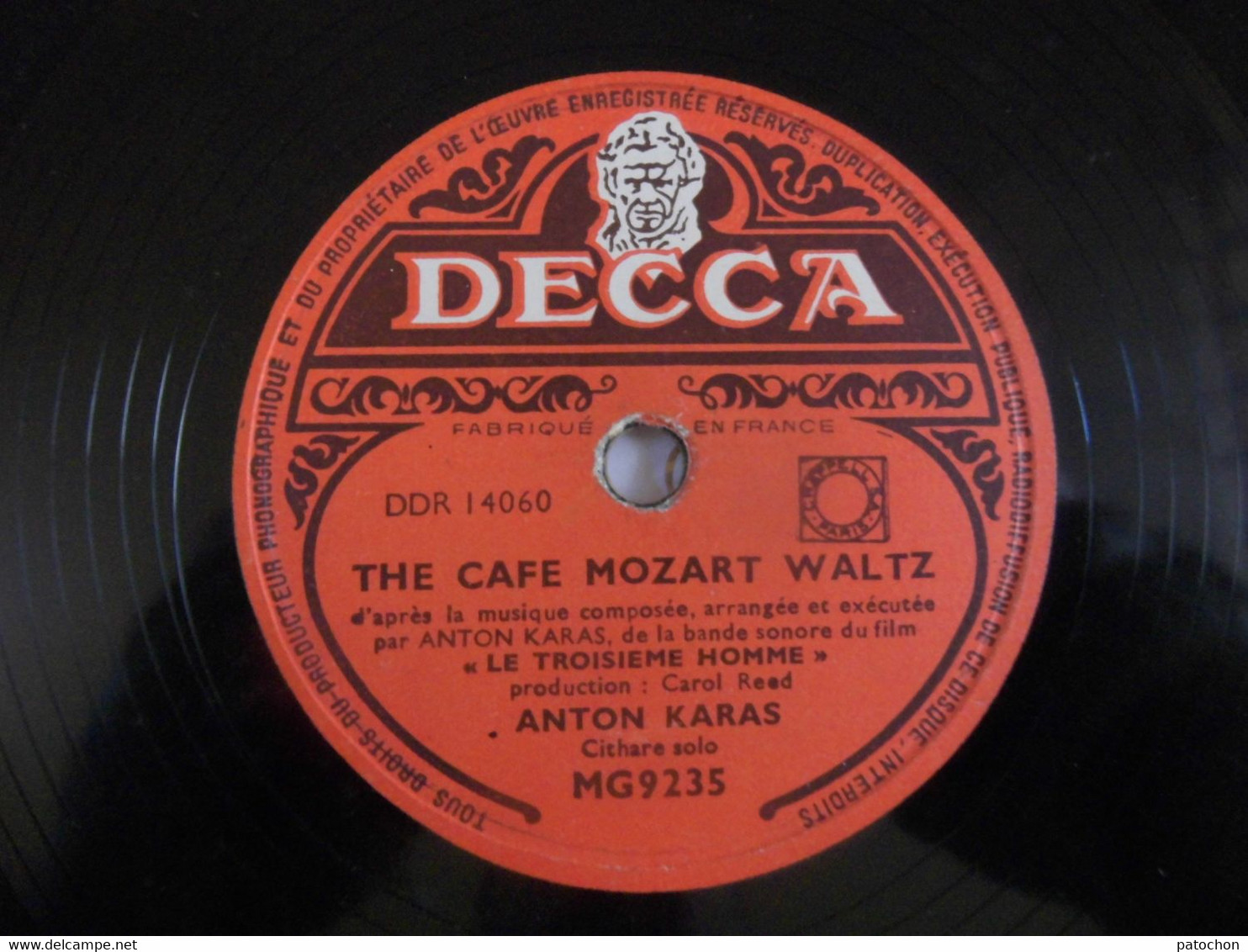 Vinyle LP 78 Tours Anton Karas DDR 14059 & 060 MG9235 The Harry Lime Theme & The Cafe Mozart Waltz Très Propre - 78 T - Disques Pour Gramophone