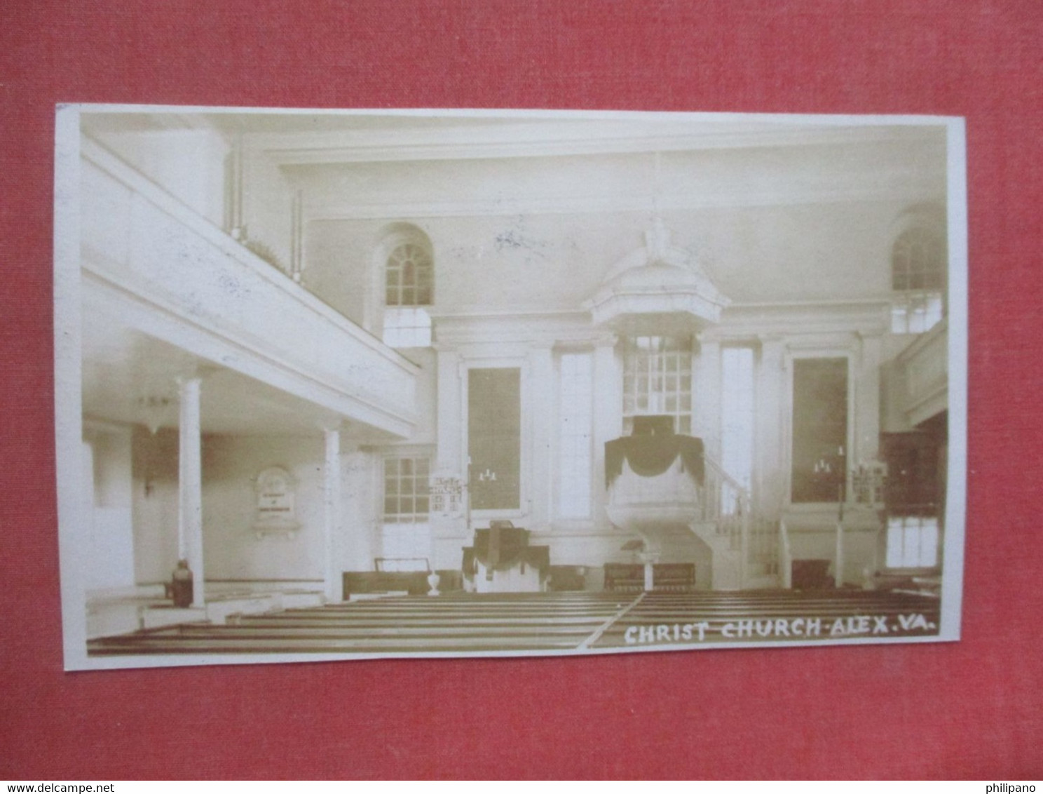 RPPC  Interior Christ Church  Alexandria  Virginia > Alexandria    Ref  4981 - Alexandria