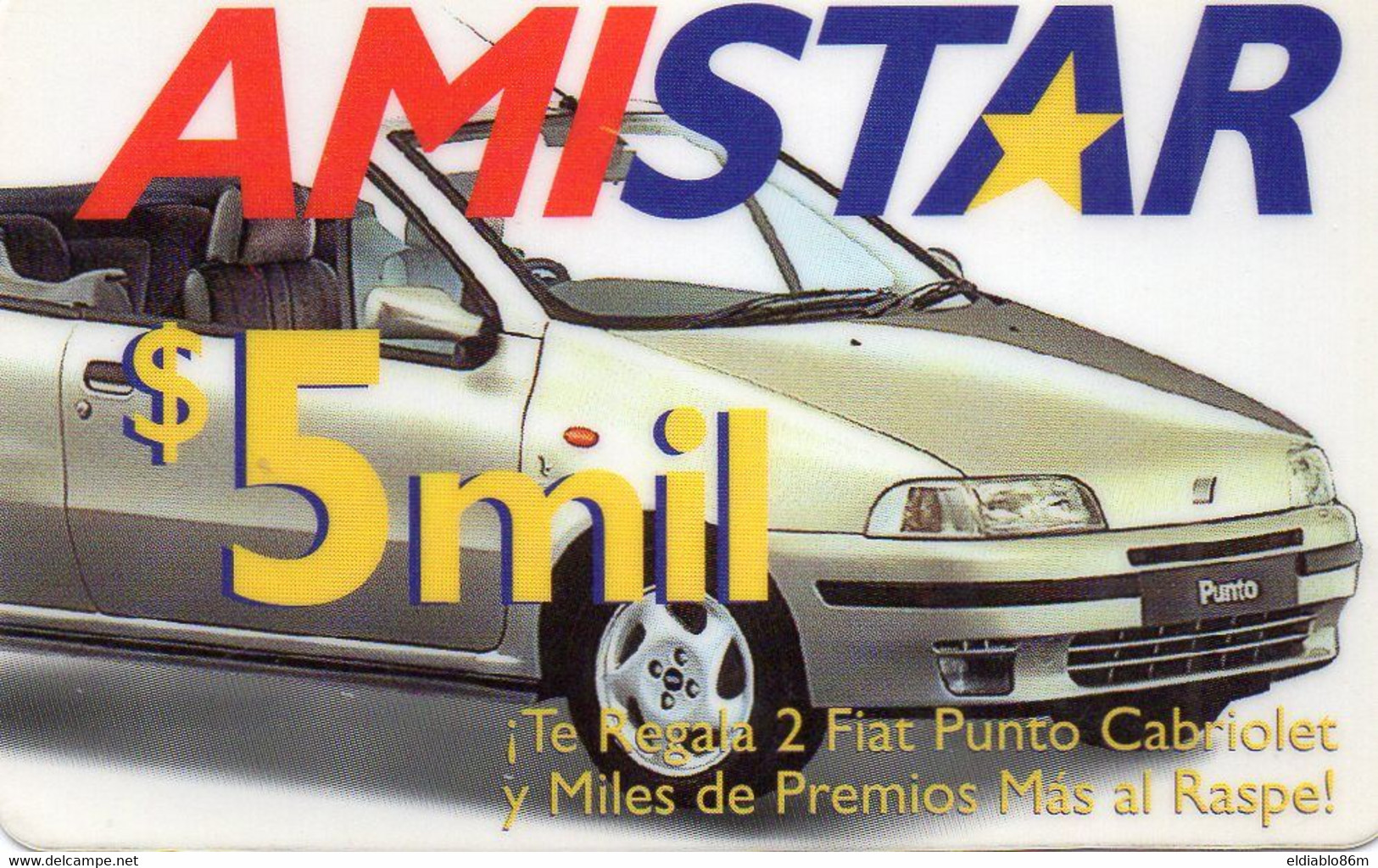 CHILE - PREPAID - THEMATIC CAR - FIAT PUNTO CABRIOLET - Chili