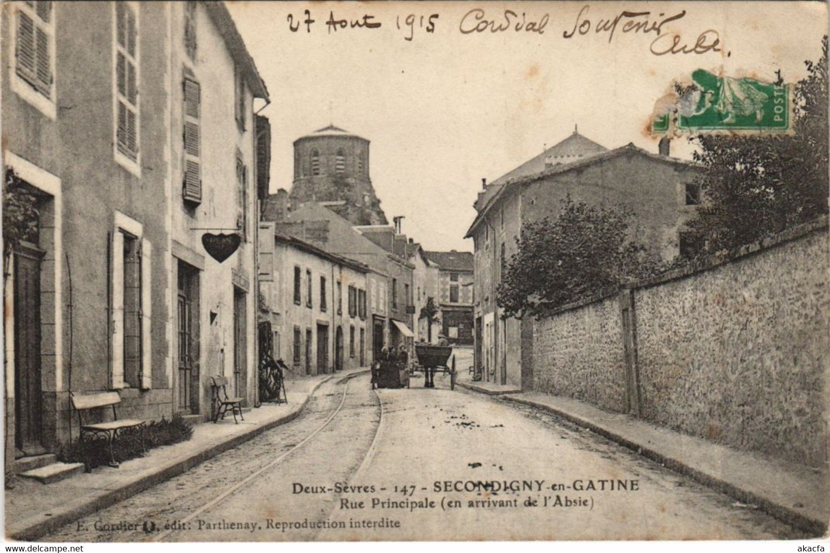 CPA SECONDIGNY-en-GATINE SECONDIGNY - Rue Principale (1140975) - Secondigny