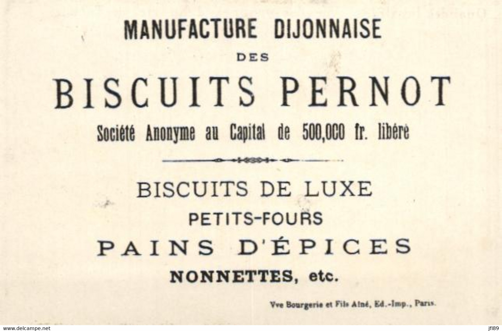 Chromos - Manufacture Dijonnaise Des Biscuits Pernot - Quai Des Invalides - Algerie Tunisie - E 5205 - Pernot