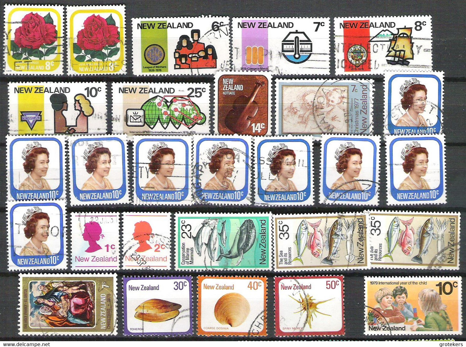 NEW ZEALAND Nice Range Between 1975 And 1989 (10 $) For Cancellations, Colours A.s.o. Low Starting Price - Collections, Lots & Series