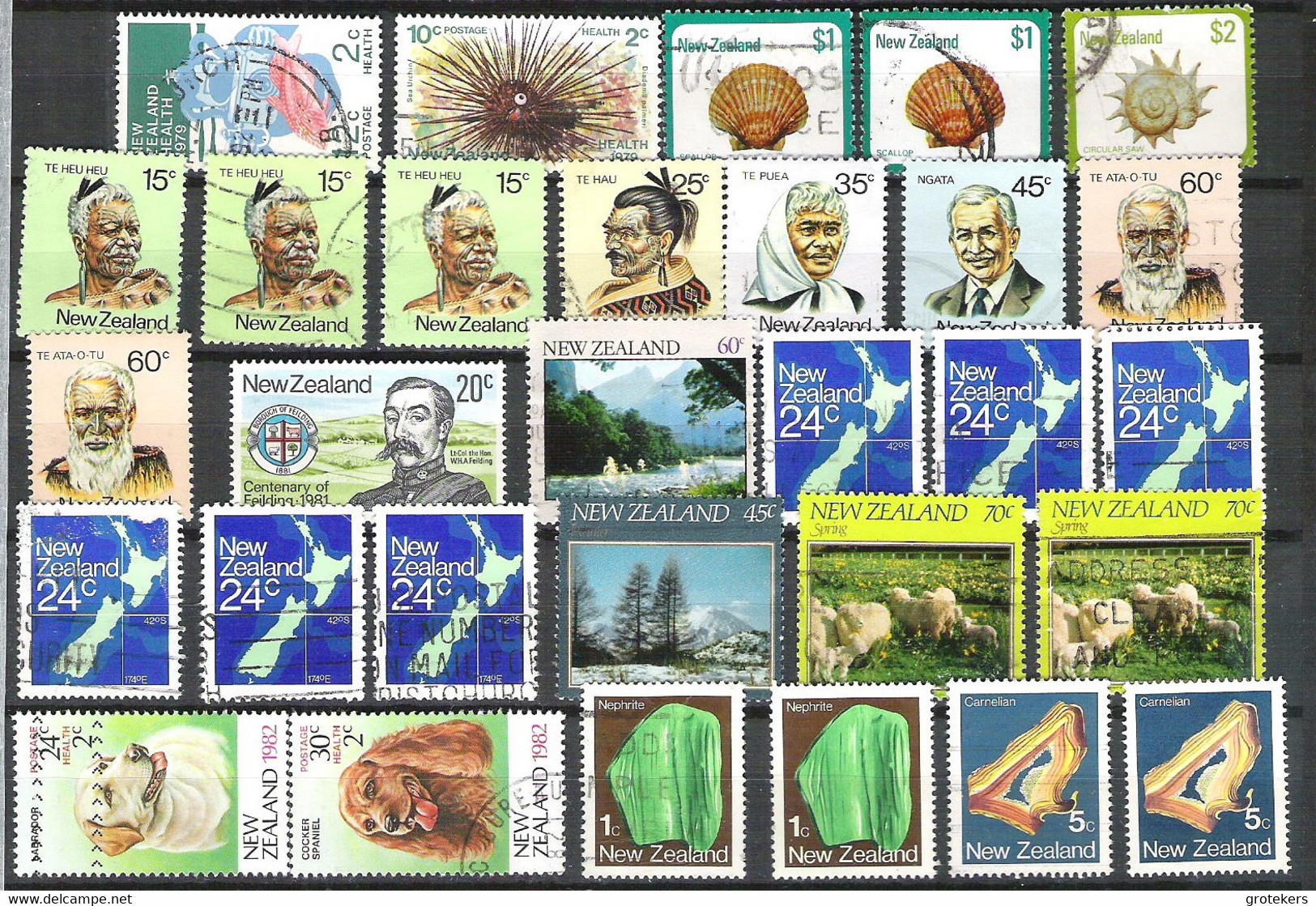 NEW ZEALAND Nice Range Between 1975 And 1989 (10 $) For Cancellations, Colours A.s.o. Low Starting Price - Colecciones & Series