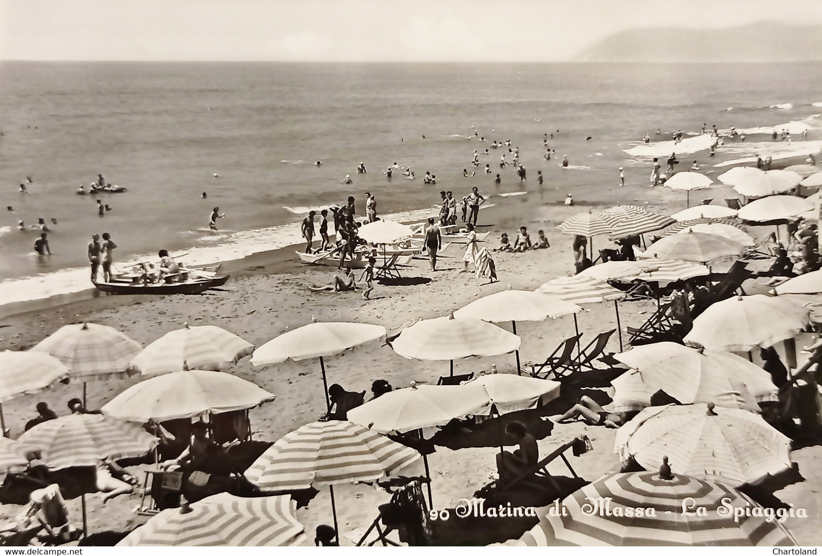 Cartolina - Marina Di Massa - La Spiaggia - 1955 Ca. - Massa