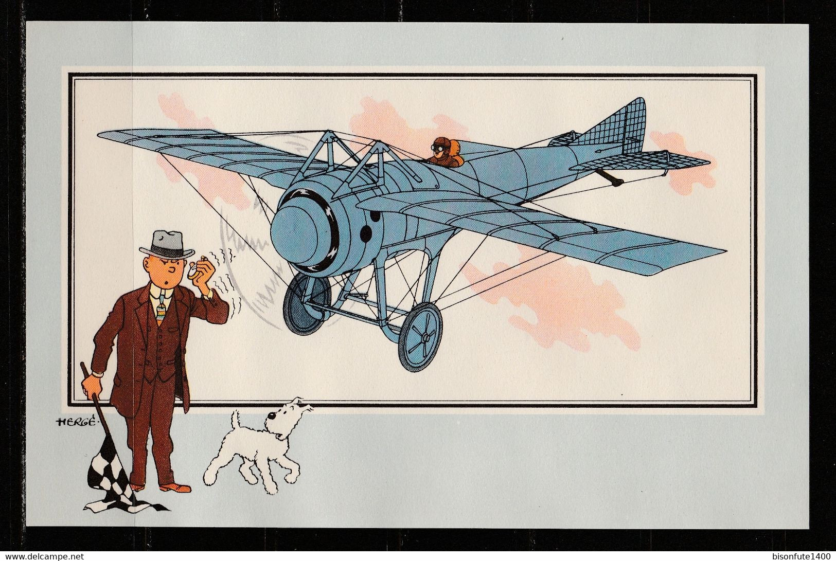 TINTIN / Chromo "Voir Et Savoir" Par Hergé : Aviation Origine à 1914 : N° 54 - Editions Du LOMBARD - Autres & Non Classés