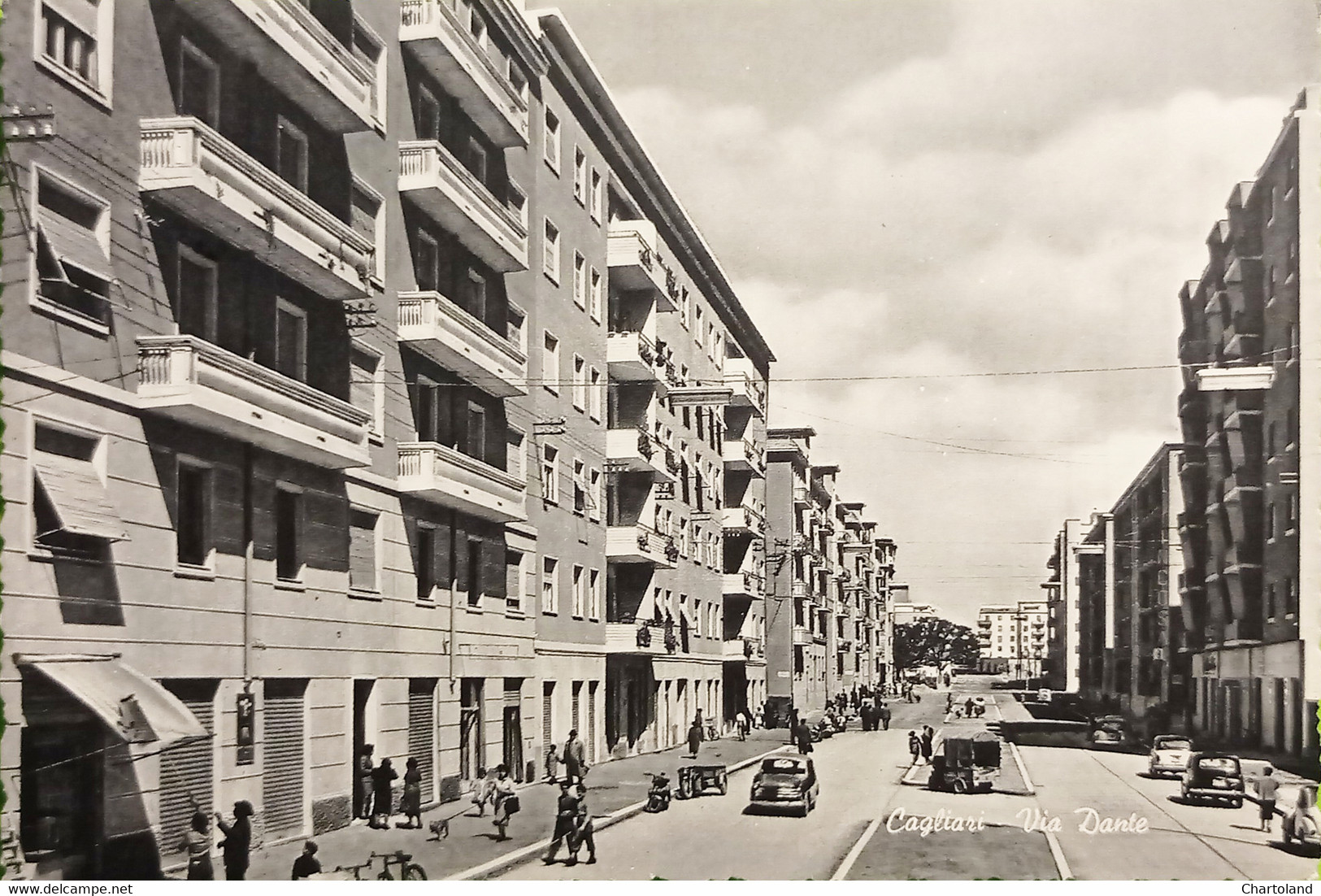 Cartolina - Cagliari - Via Dante - 1958 - Cagliari