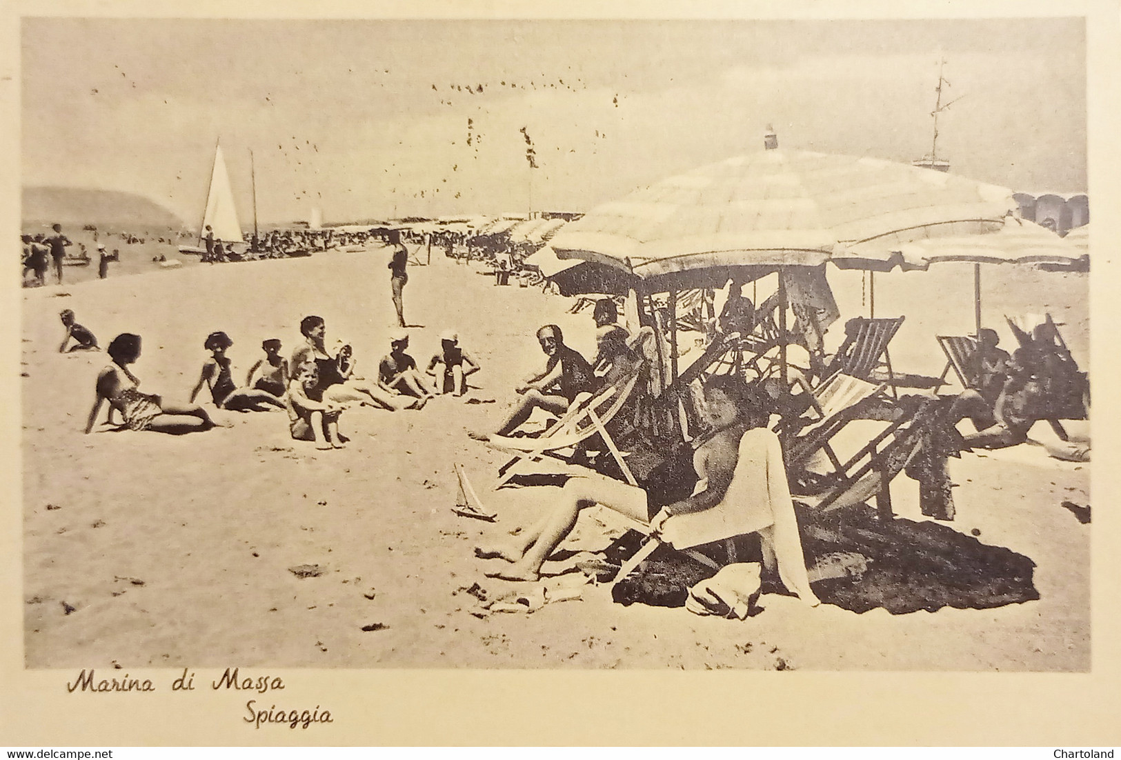 Cartolina - Marina Di Massa - Spiaggia - 1960 - Massa