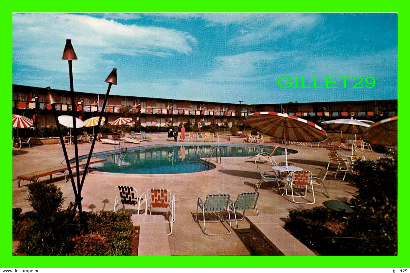 SHREVEPORT, LA - LA SANDS, WESTERN HILLS HOTEL - SWIMMING POOL AND SUKEN GARDEN -  STRYKERS WESTERN - - Shreveport