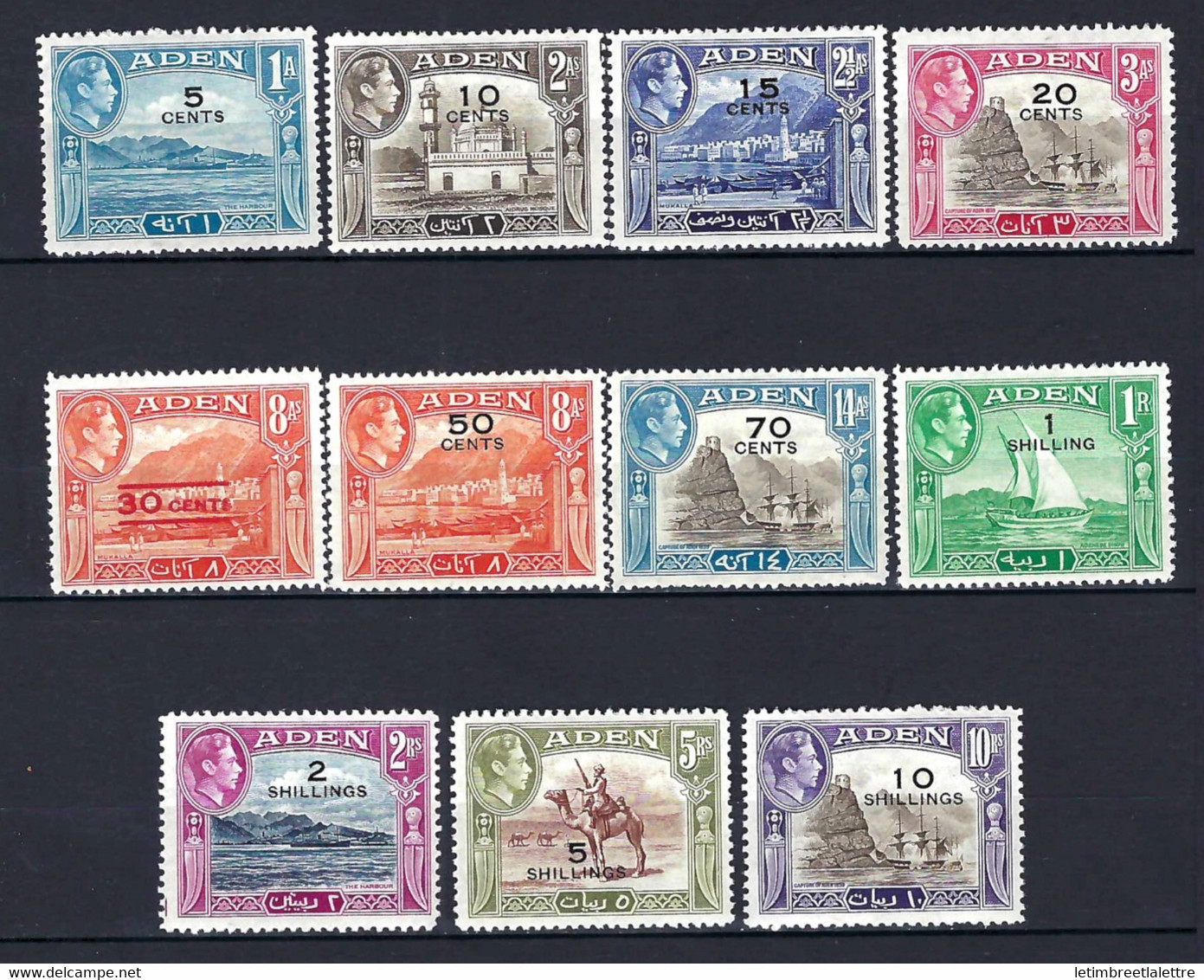 ⭐ Aden - YT N° 36 à 46 * - Neuf Avec Charnière - 1951 ⭐ - Aden (1854-1963)