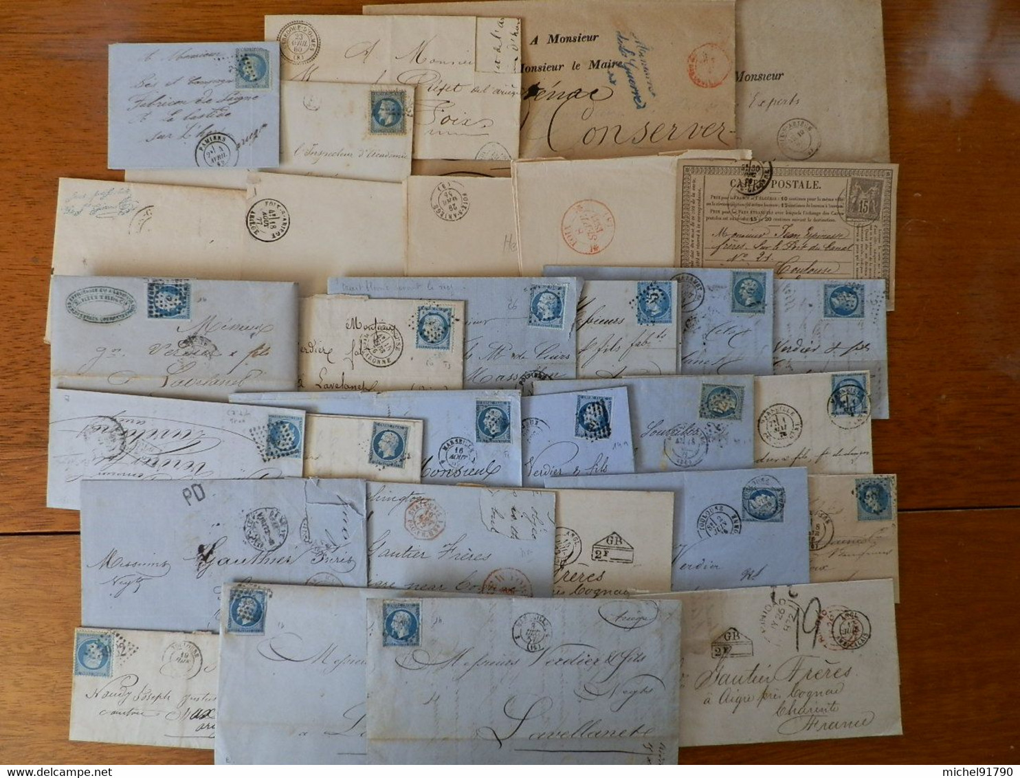 LOT DE 31 LETTRES AVEC ANCIENS DE FRANCE ET LETTRES SANS TIMBRES - 1921-1960: Moderne