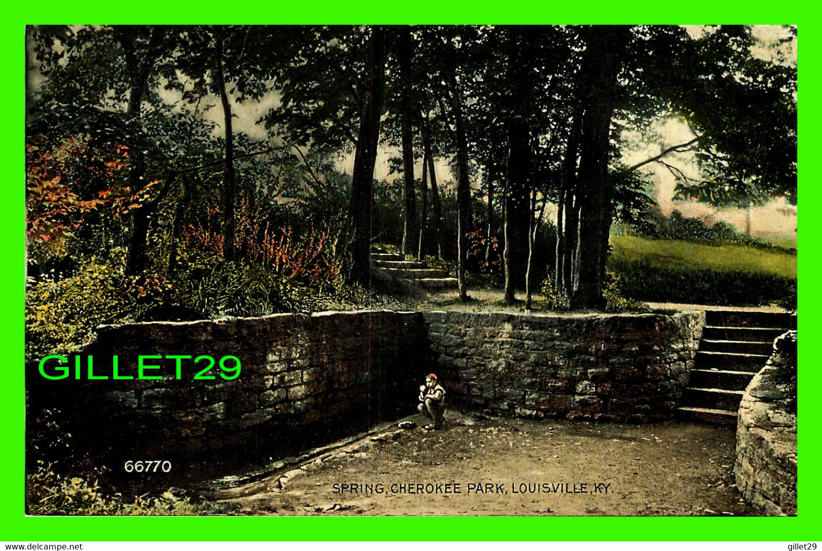 LOUISVILLE, KY - SPRING CHEROKEE PARK - ANIMATED WITH KID - TRAVEL IN 1911 - - Louisville