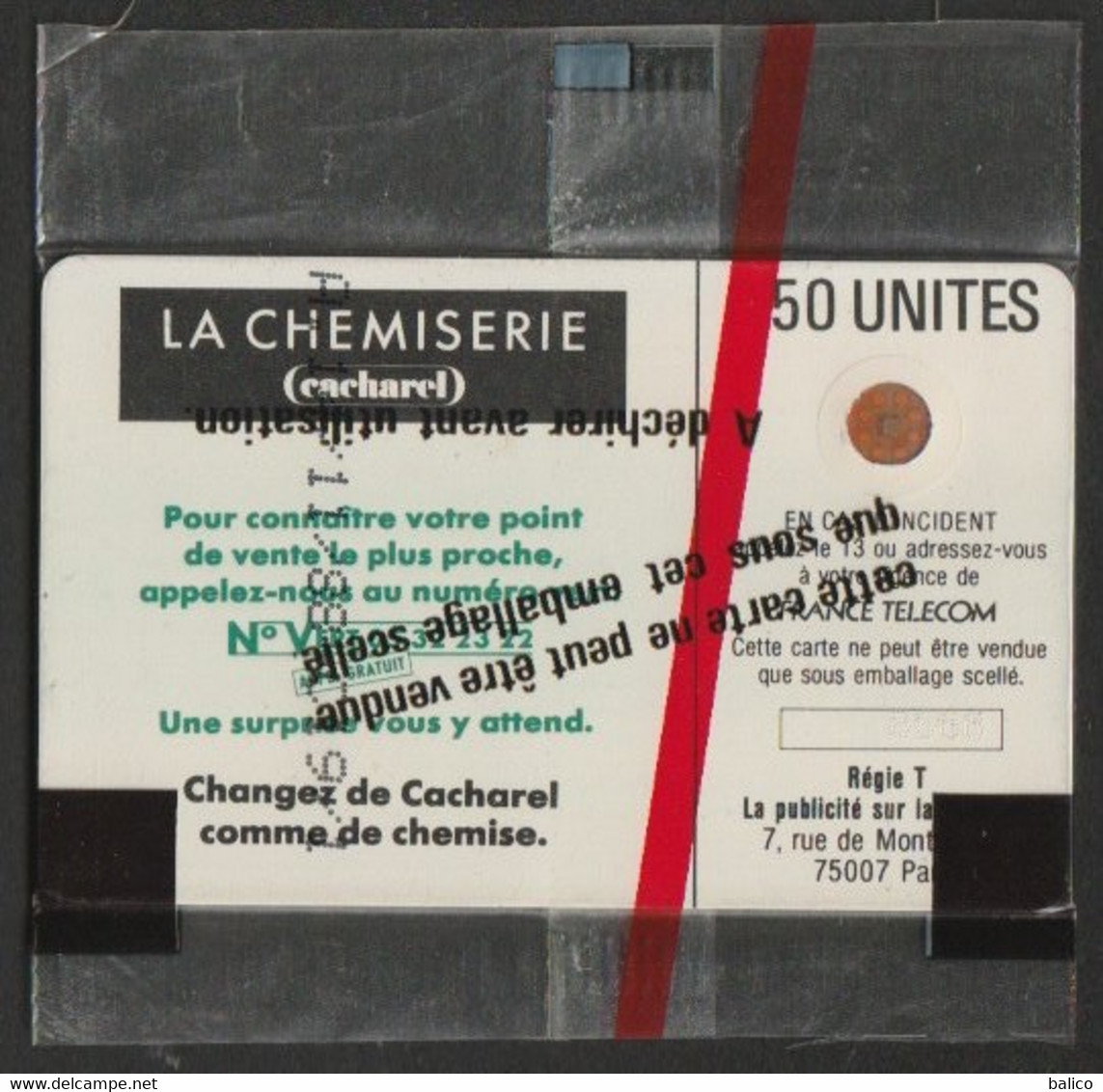 Cacharel - 50 Unités SC4 - Neuve Sous Blister - Réf, F32- Côte 50 € / Argus 1999 - 1988