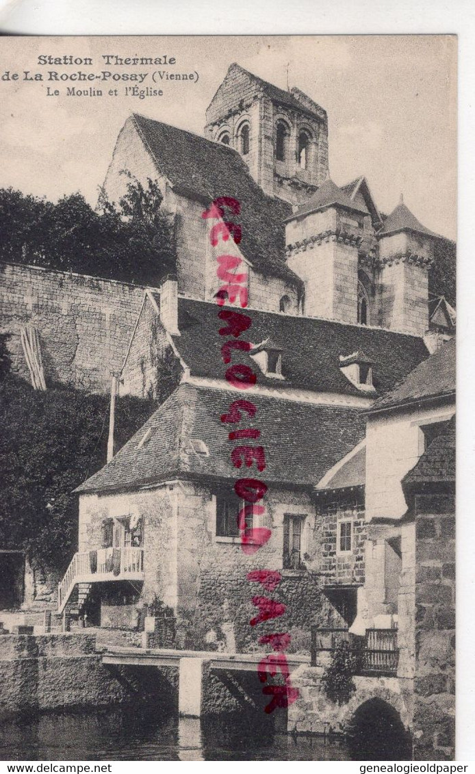 86- LA ROCHE POSAY -LE MOULIN ET L' EGLISE     - VIENNE - Charroux