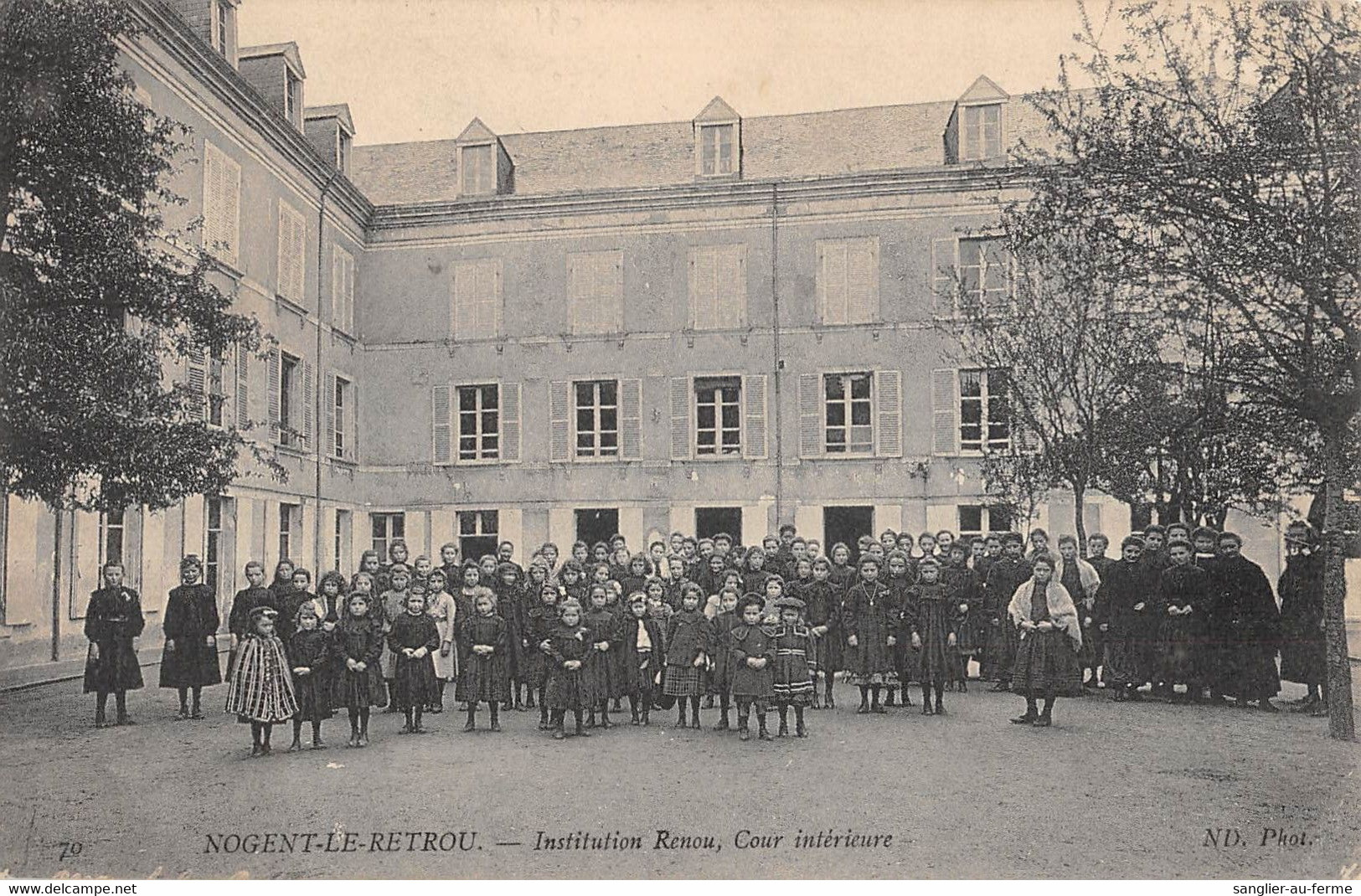 CPA 28 NOGENT LE RETROU INSTITUTION RENOU COUR INTERIEURE - Sonstige & Ohne Zuordnung