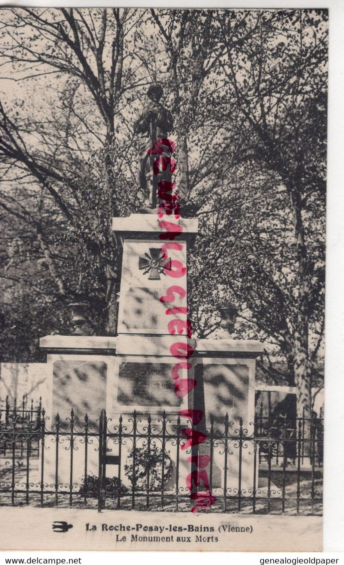 86- LA ROCHE POSAY - LE MONUMENT AUX MORTS - VIENNE - Charroux