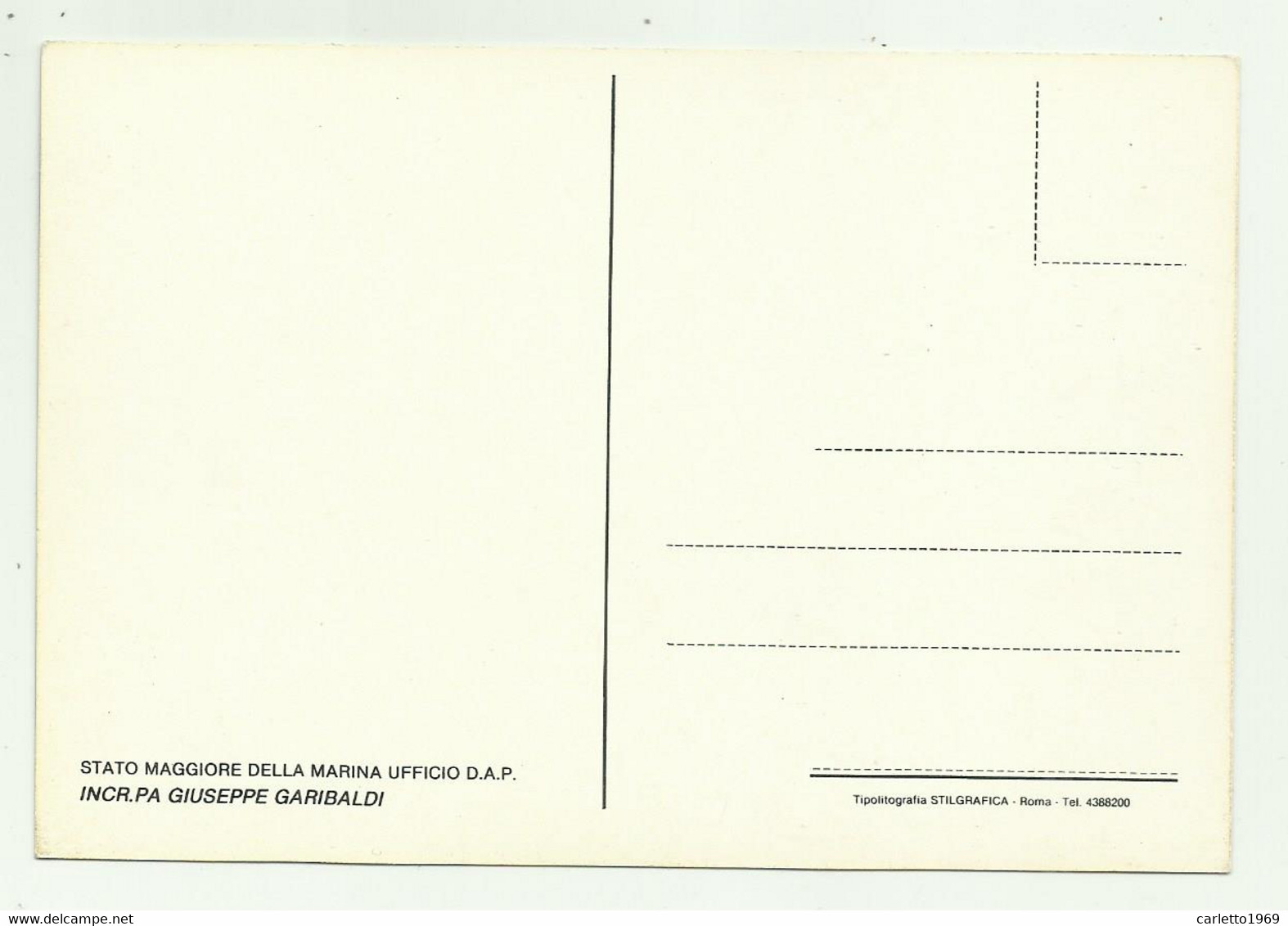 INCROCIATORE GARIBALDI - UFFICIO STATO MAGGIORE DELLA MARINA   - NV FG - Andere & Zonder Classificatie