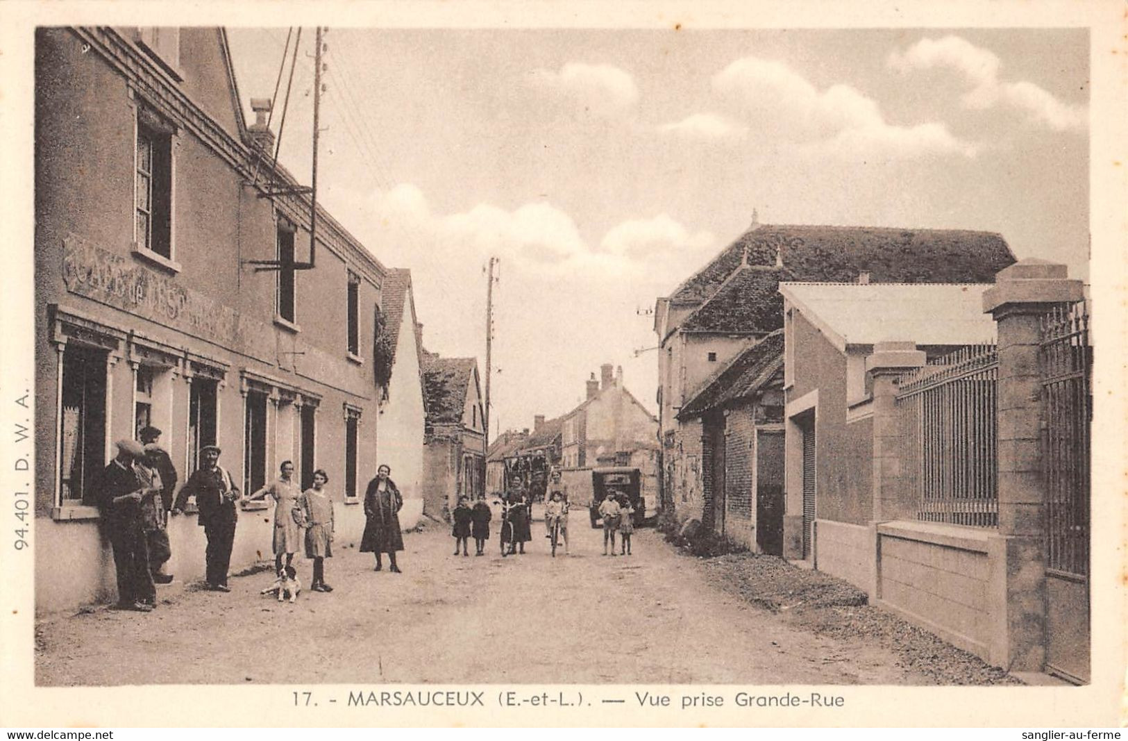 CPA 28 MARSAUCEUX VUE PRISE GRANDE RUE - Andere & Zonder Classificatie