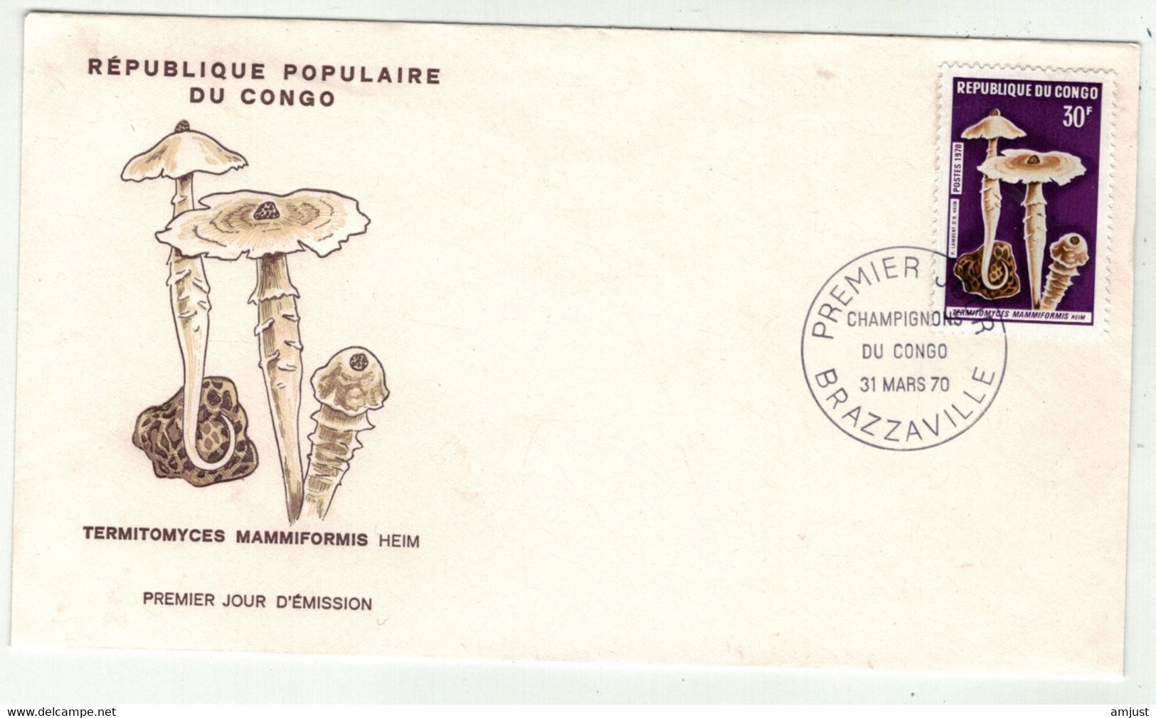 Congo // Champignons Lettre 1er Jour - Mushrooms