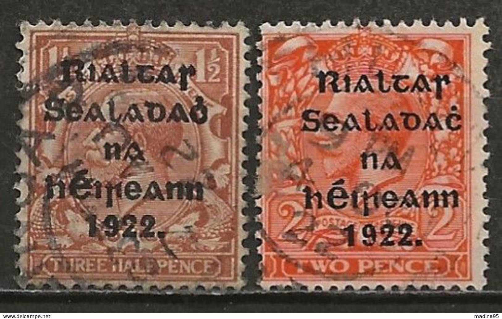 IRLANDE: Obl., N°3 Et 4, TB - Used Stamps