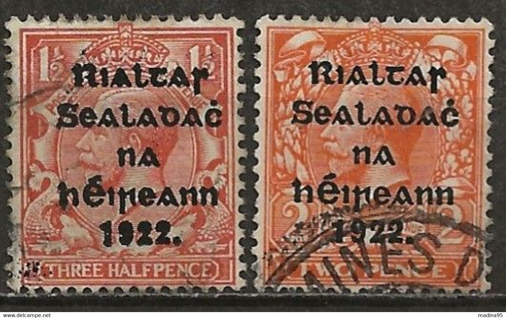 IRLANDE: Obl., N°3 Et 4, TB - Used Stamps