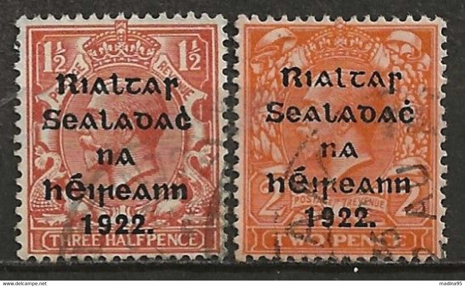 IRLANDE: Obl., N°3 Et 4, TB - Used Stamps