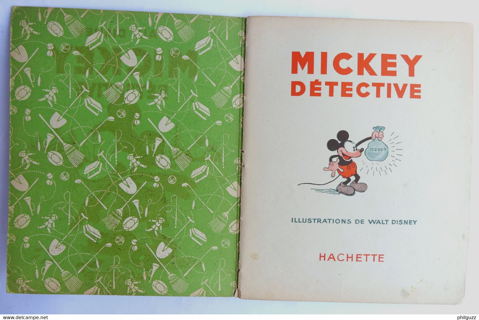 ALBUM BD MICKEY DETECTIVE - HACHETTE  - 1949 Enfantina - Disney