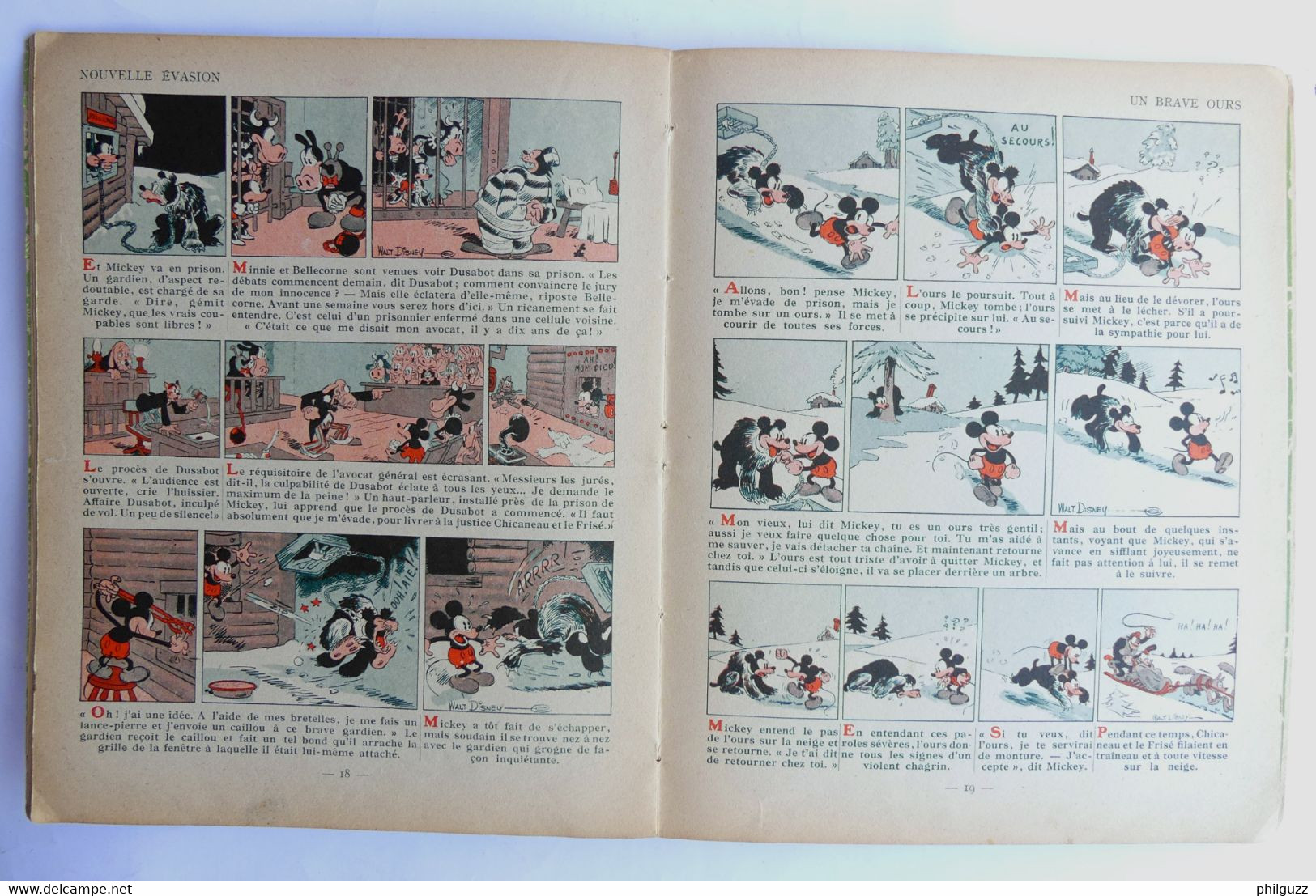 ALBUM BD MICKEY DETECTIVE - HACHETTE  - 1949 Enfantina - Disney