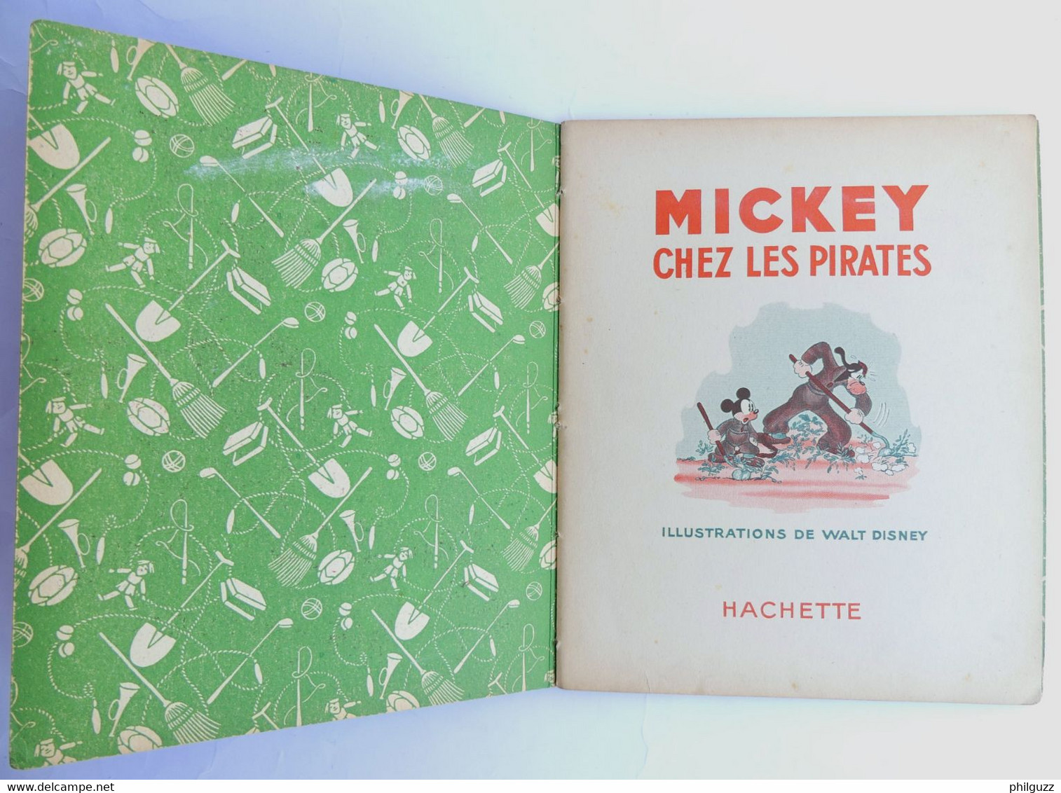 ALBUM BD MICKEY CHEZ LES PIRATES - HACHETTE  - 1948 Enfantina - Disney