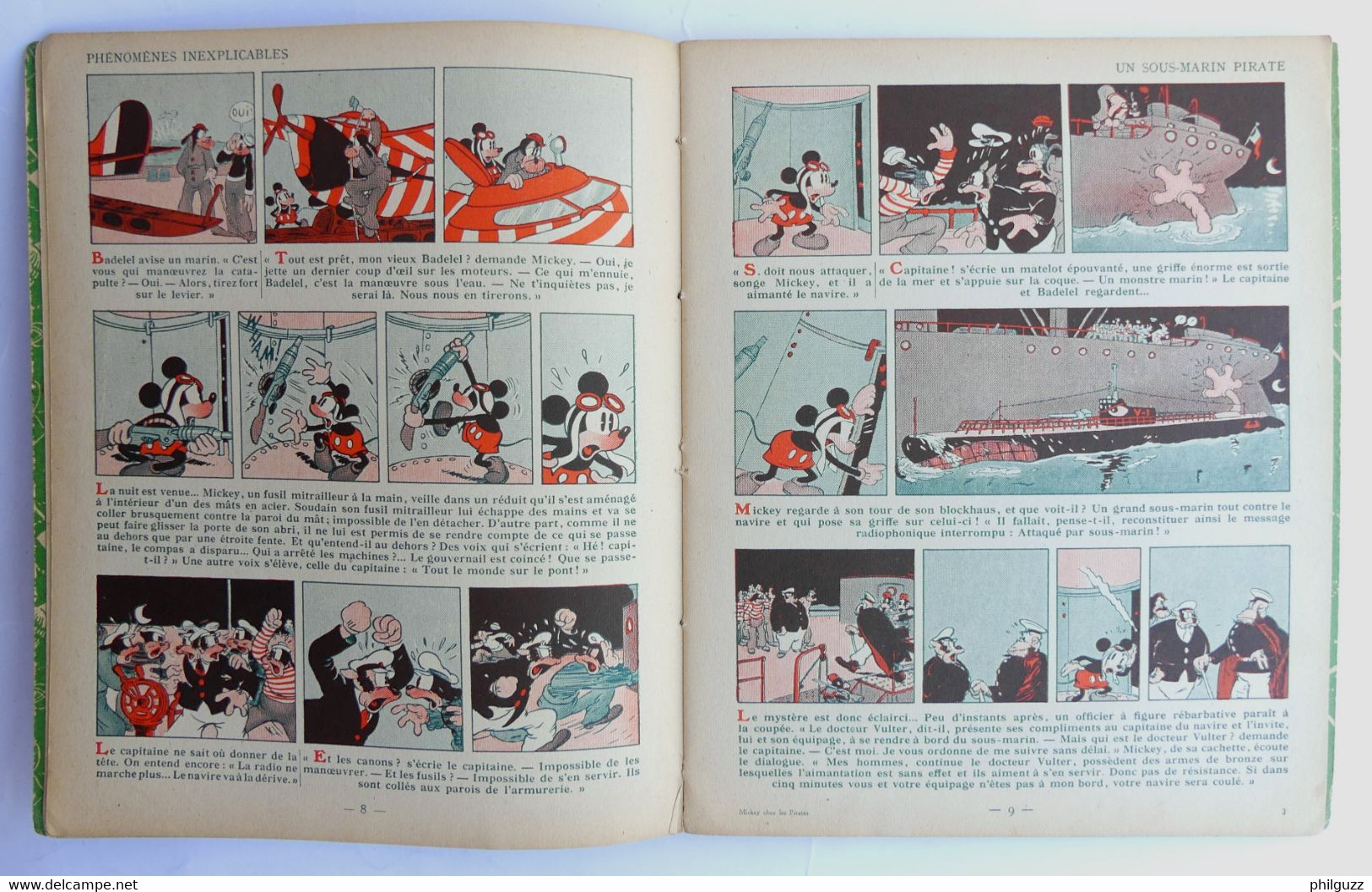 ALBUM BD MICKEY CHEZ LES PIRATES - HACHETTE  - 1948 Enfantina - Disney