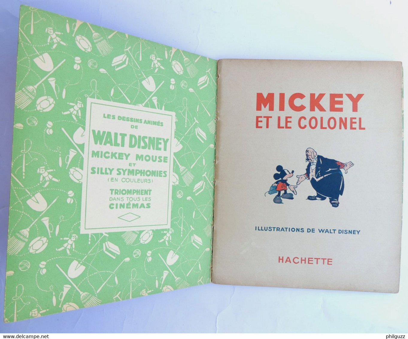 ALBUM BD MICKEY ET LE COLONEL - HACHETTE  - 1938 Enfantina - Disney