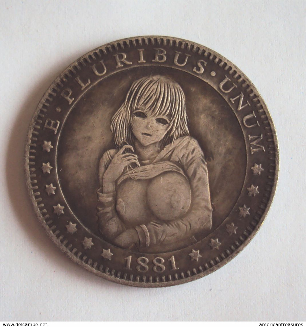 USA 1881 1 $ 'hobo Nickel' Carson City 'Busty Girl' (based On Morgan $) - UNCIRCULATED - Sonstige – Amerika