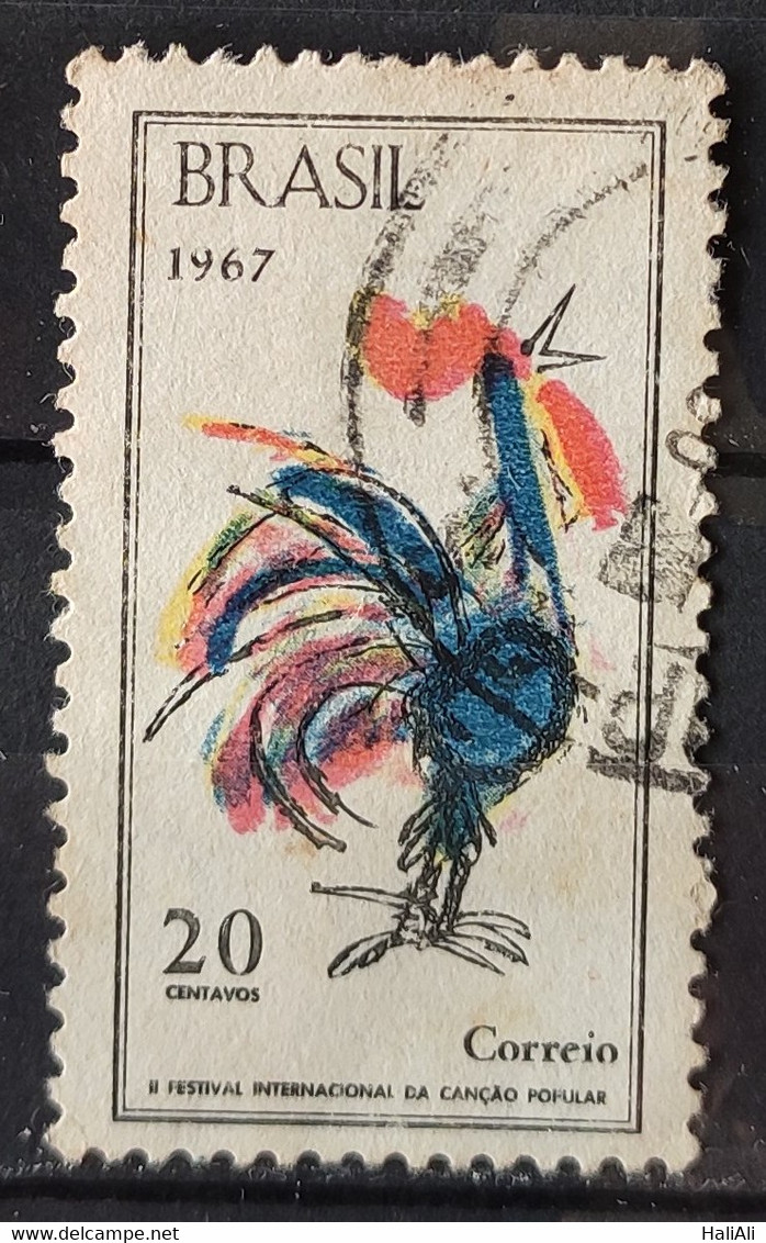 C 582 Brazil Stamp 2nd International Festival Of Popular Music Cancao Rooster 1967 Circulated 1 - Andere & Zonder Classificatie