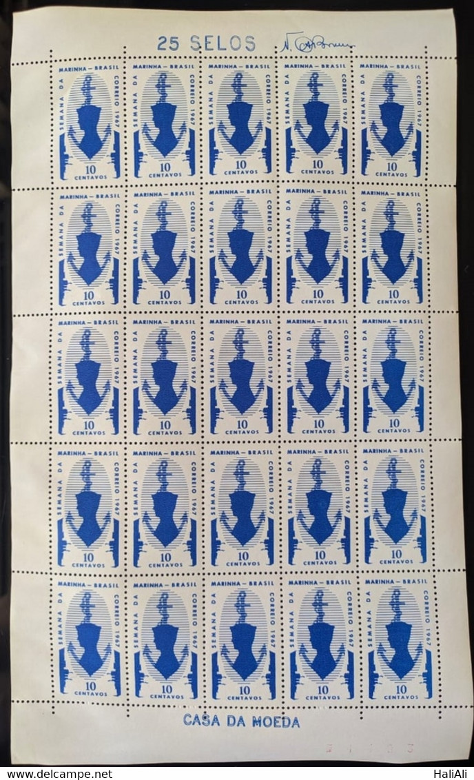 C 585 Brazil Stamp Week Navy Military Ship 1967 Sheet - Other & Unclassified