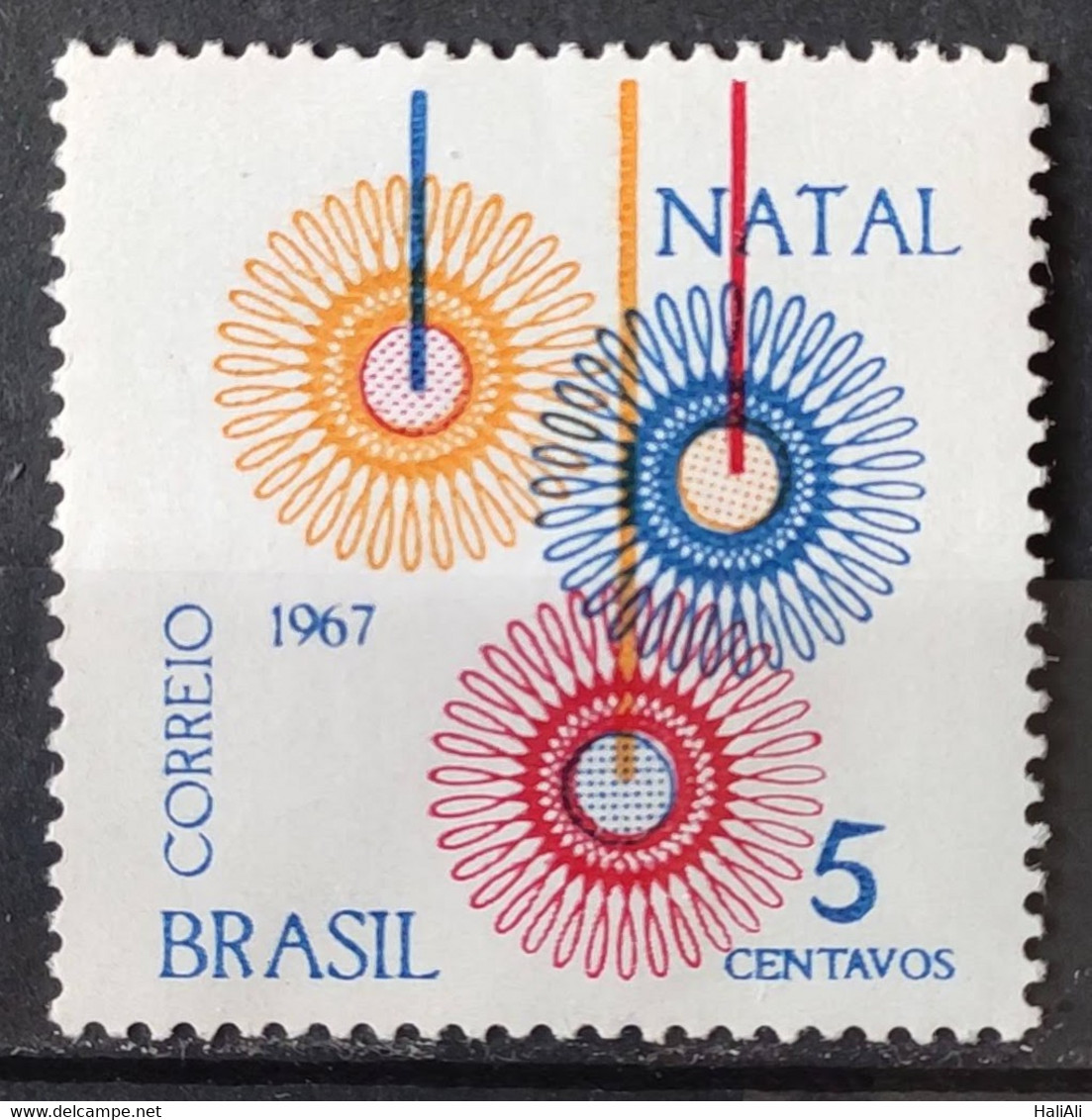 C 586 Brazil Stamp Christmas Religion 1967 3 - Andere & Zonder Classificatie