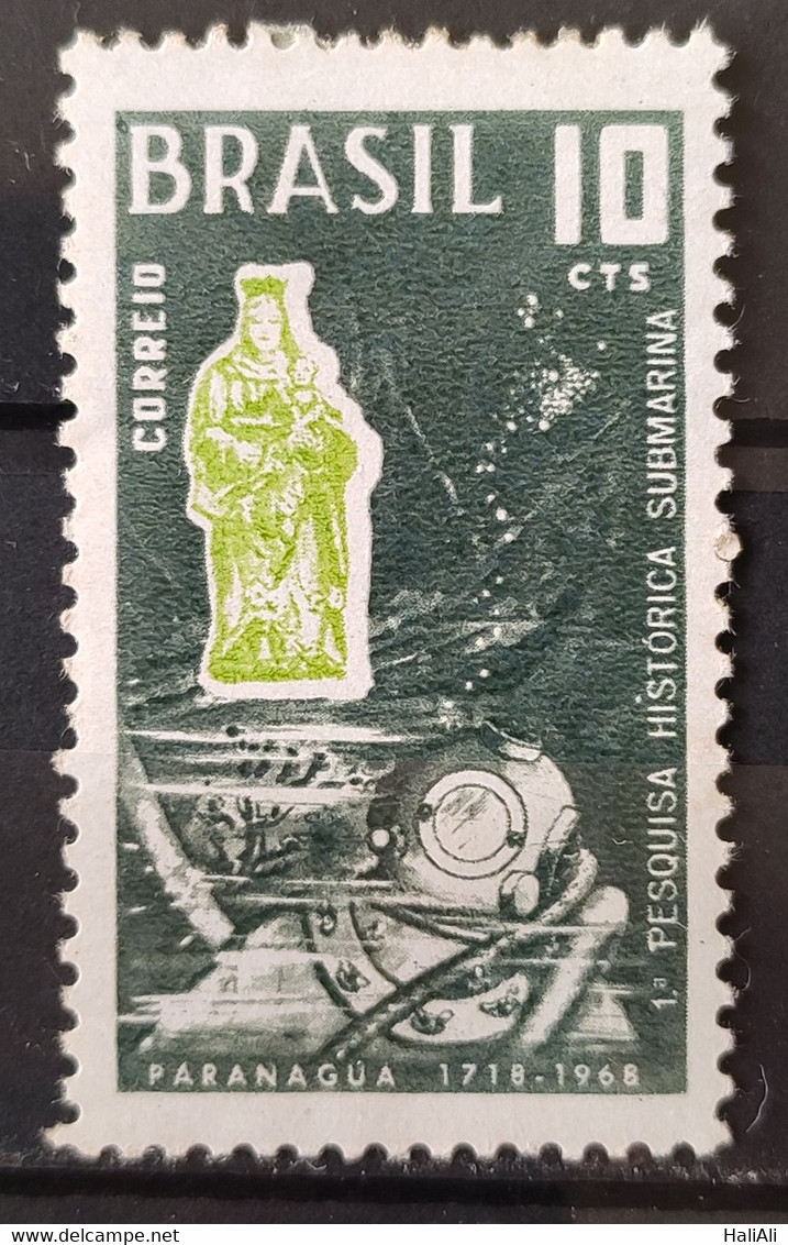 C 590 Brazil Stamp 150 Years Search Underwater Diving Suit Diving 1968 2 - Andere & Zonder Classificatie