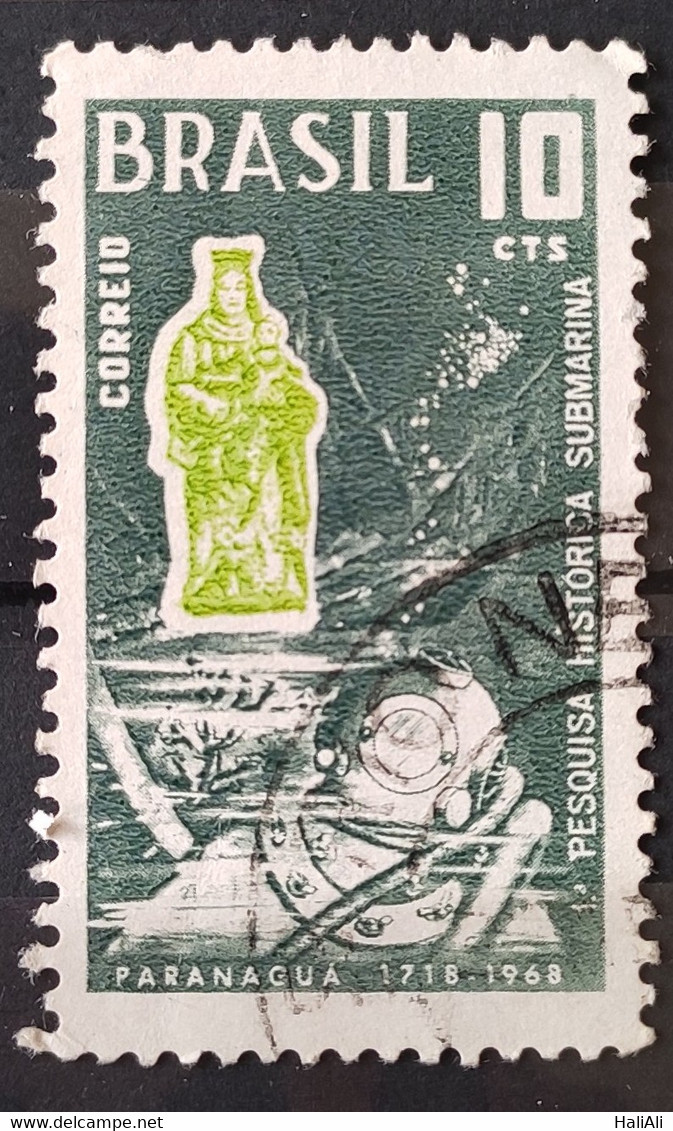 C 590 Brazil Stamp 150 Years Search Underwater Diving Suit Diving 1968 Circulated 1 - Andere & Zonder Classificatie