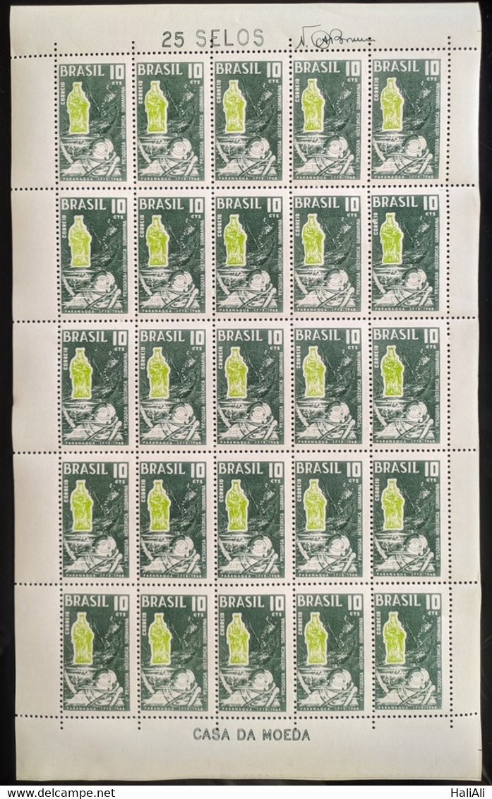 C 590 Brazil Stamp 150 Years Search Underwater Diving Suit Diving 1968 Sheet - Andere & Zonder Classificatie