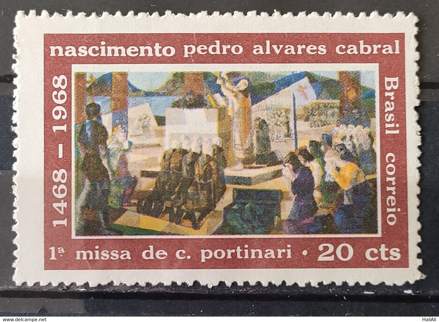 C 596 Brazil Stamp 500 Years Cabral Mass Portinari Art 1968 - Sonstige & Ohne Zuordnung