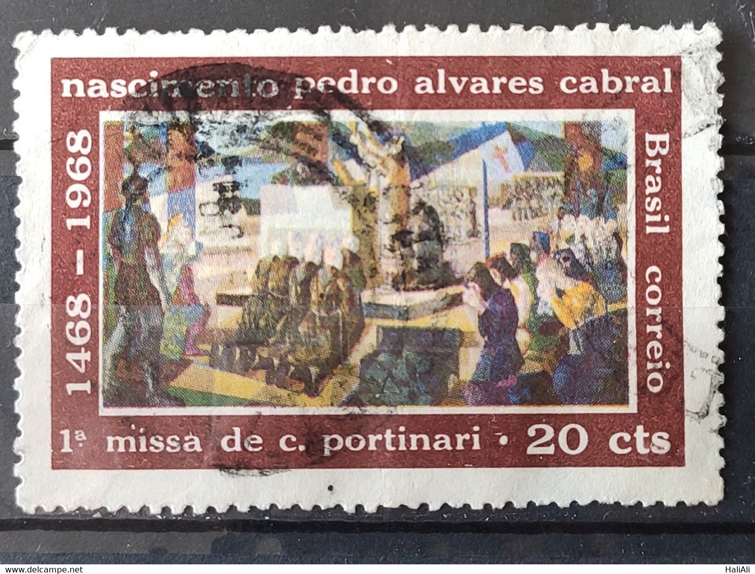 C 596 Brazil Stamp 500 Years Cabral Mass Portinari Art 1968 Circulated 1 - Other & Unclassified