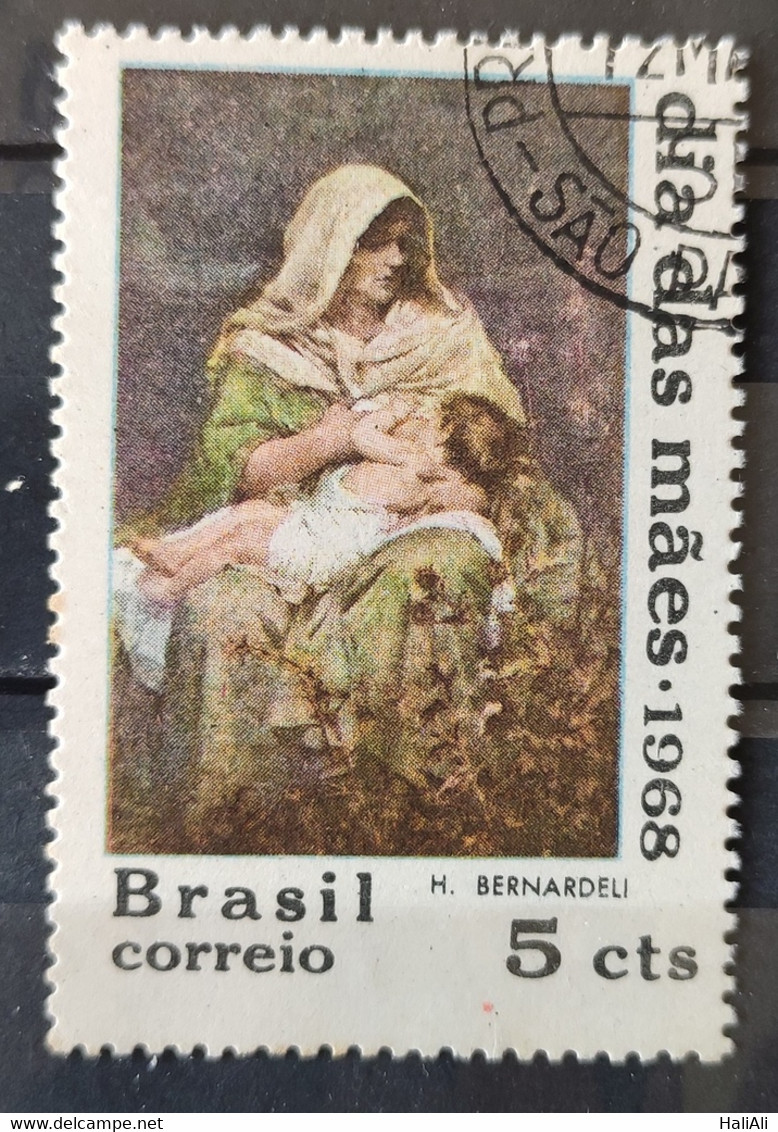 C 597 Brazil Stamp Mothers Day 1968 Circulated 1 - Andere & Zonder Classificatie