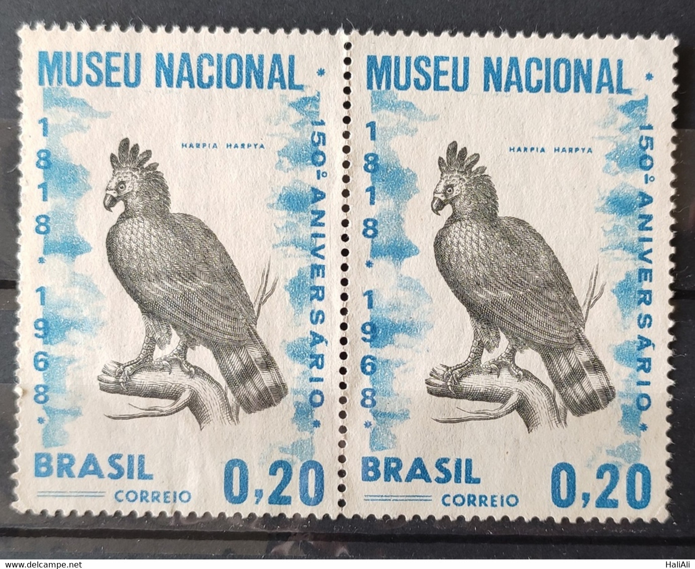 C 598 Brazil Stamp 150 Years Of The National Eagle Fauna Museum 1968 Dupla - Other & Unclassified