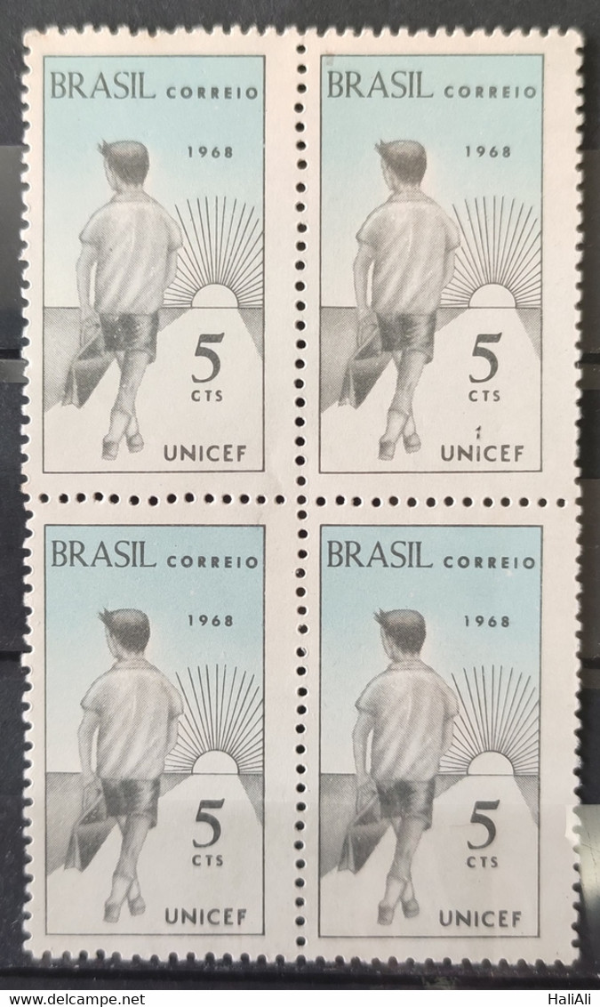 C 611 Brazil Stamp Fund Of United Nations For Children's 1968 Block Of 4 - Andere & Zonder Classificatie