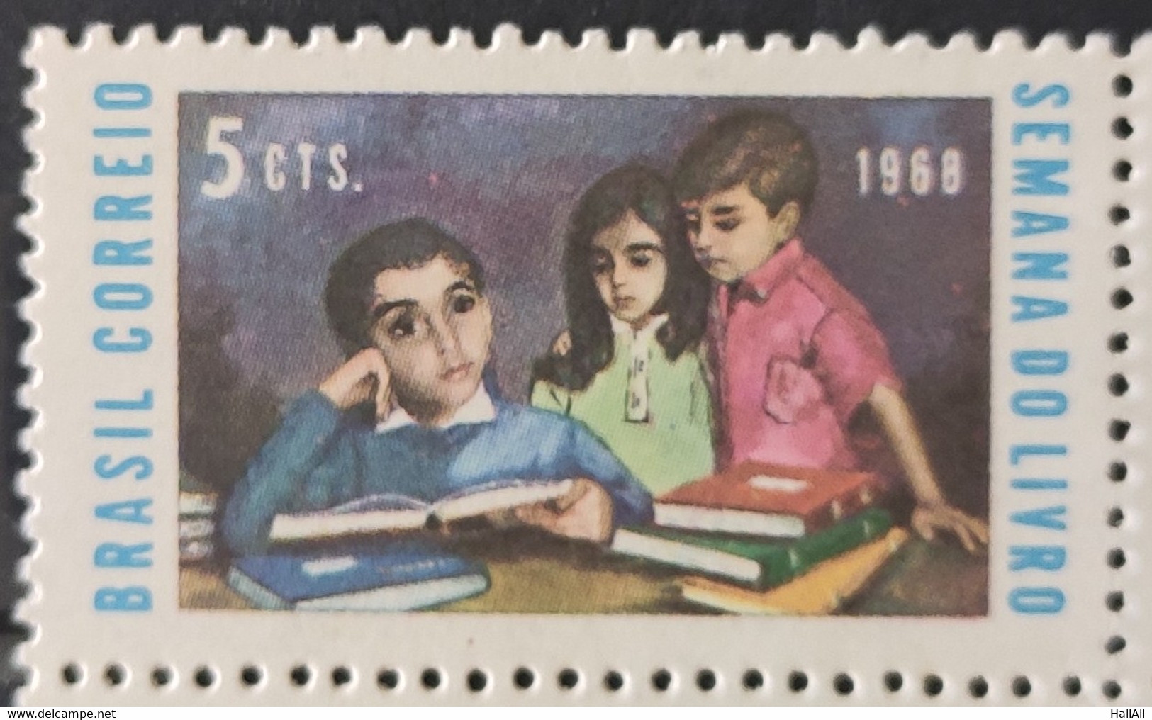 C 614 Brazil Stamp Week Book Kids Education 1968 - Other & Unclassified