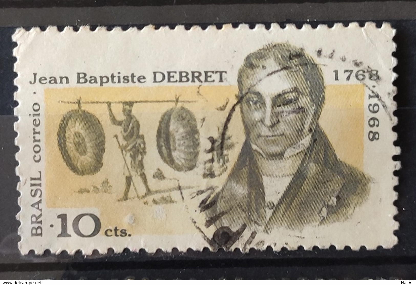 C 616 Brazil Stamp 200 Years Painter Jean Baptiste Debret Art Personality 1968 Circulated 1 - Andere & Zonder Classificatie