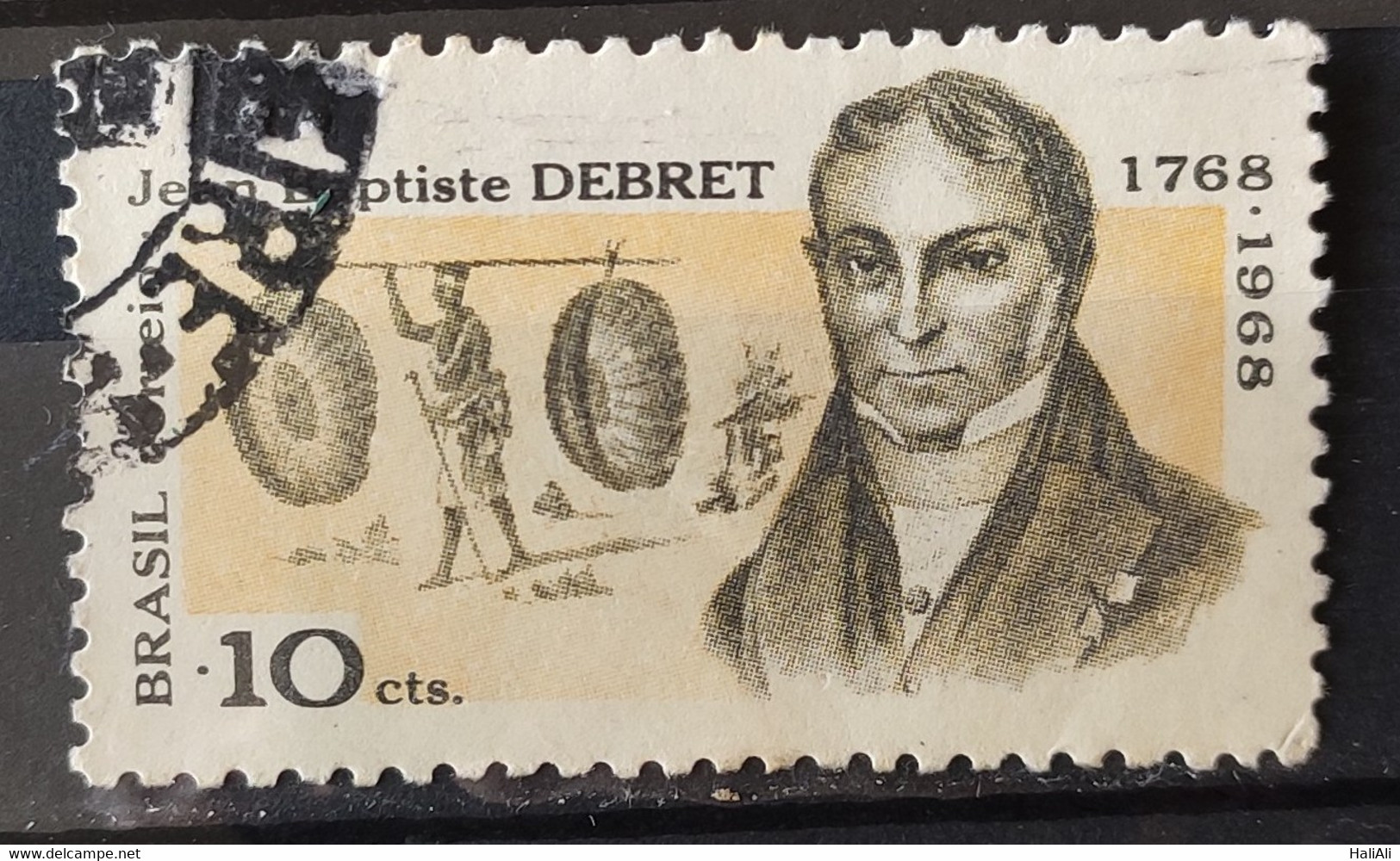 C 616 Brazil Stamp 200 Years Painter Jean Baptiste Debret Art Personality 1968 Circulated 3 - Other & Unclassified