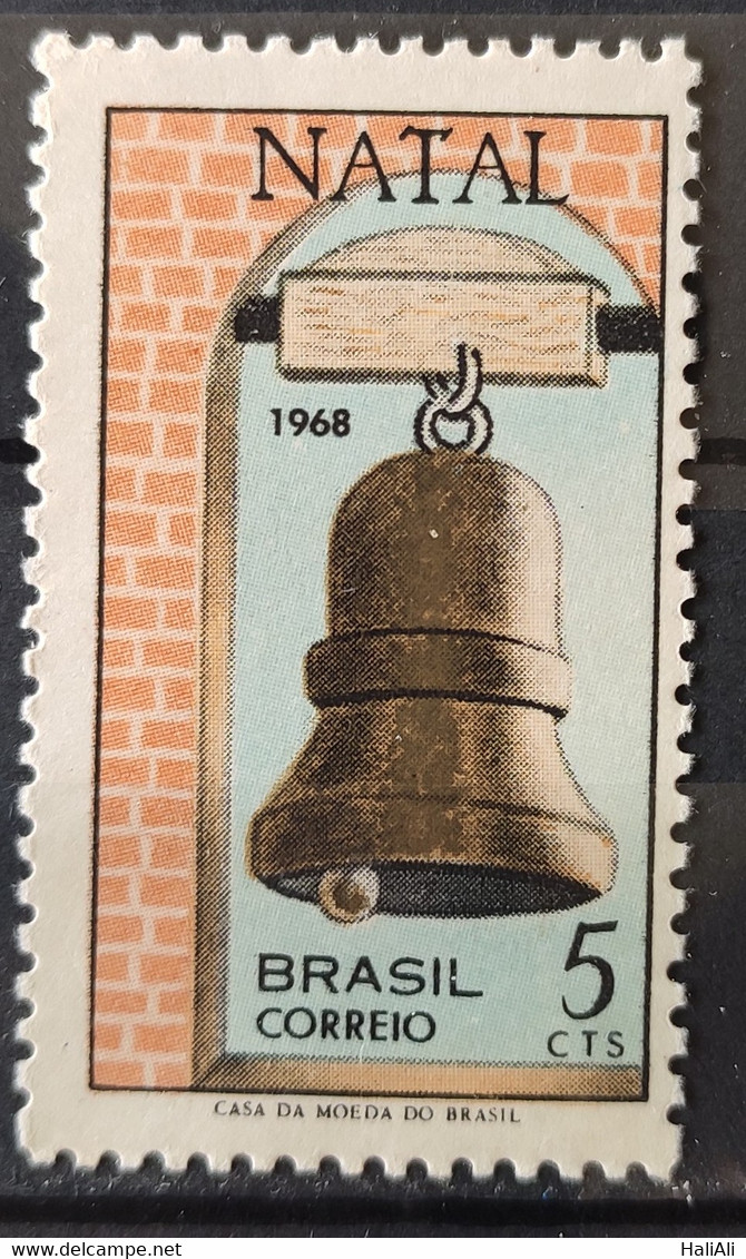 C 623 Brazil Stamp Christmas Religion Bell 1968 1 - Other & Unclassified